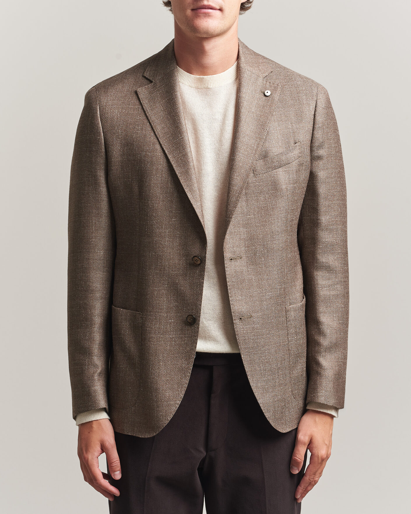 Herre | Blazere & jakker | L.B.M. 1911 | Jack Wool/Silk Hopsack Blazer Brown