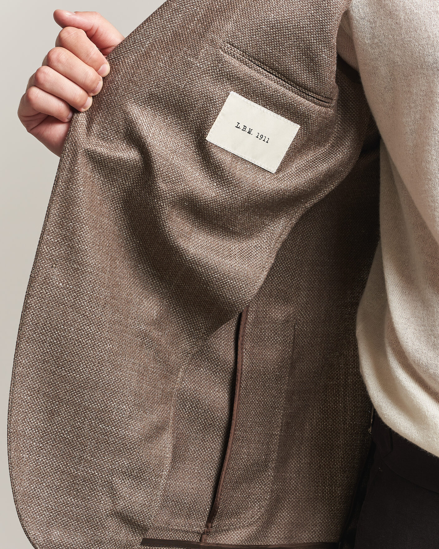 Herre | Blazere & jakker | L.B.M. 1911 | Jack Wool/Silk Hopsack Blazer Brown