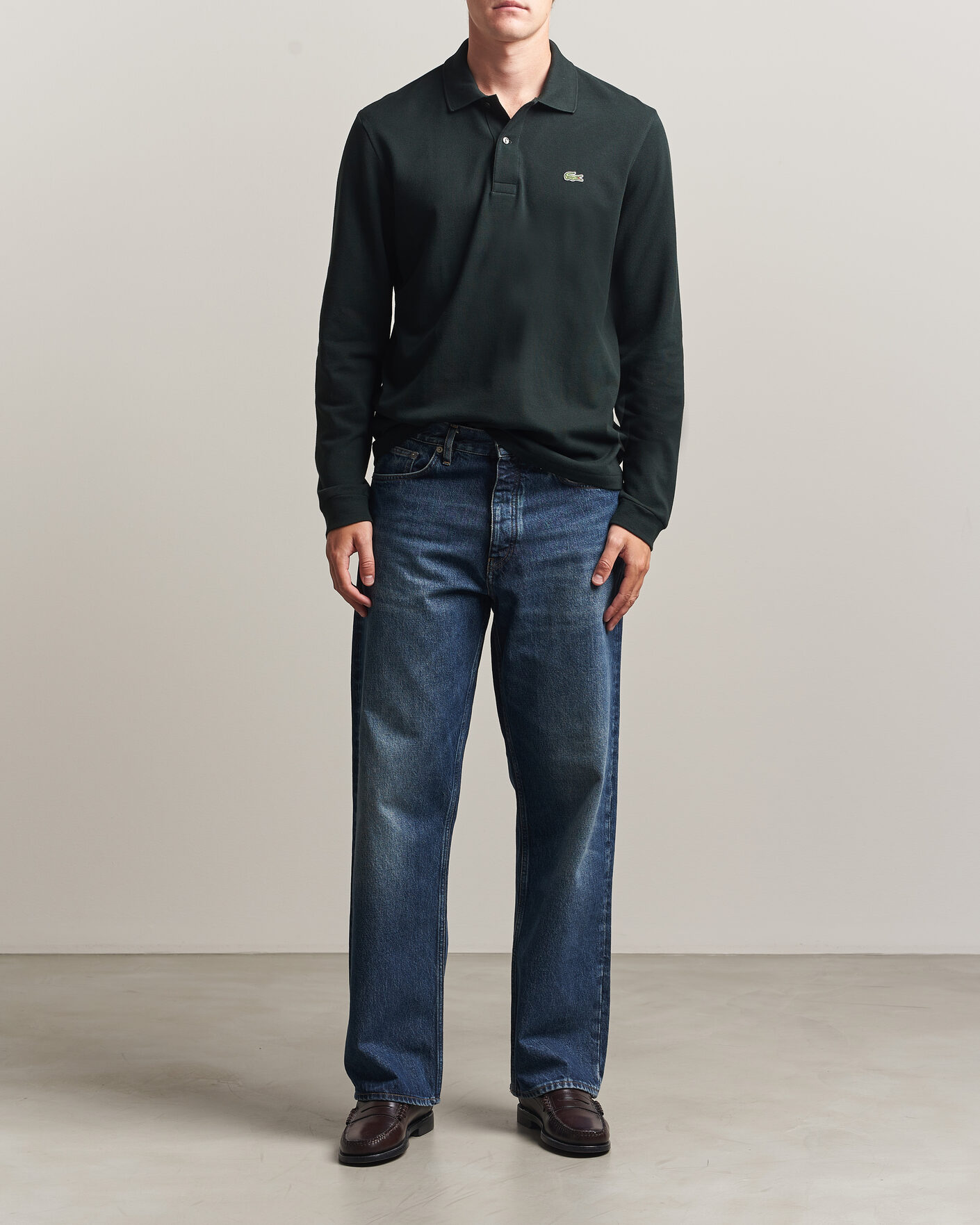 Herre | Polotrøjer | Lacoste | Original Long Sleeve Polo Piké Dark Varech