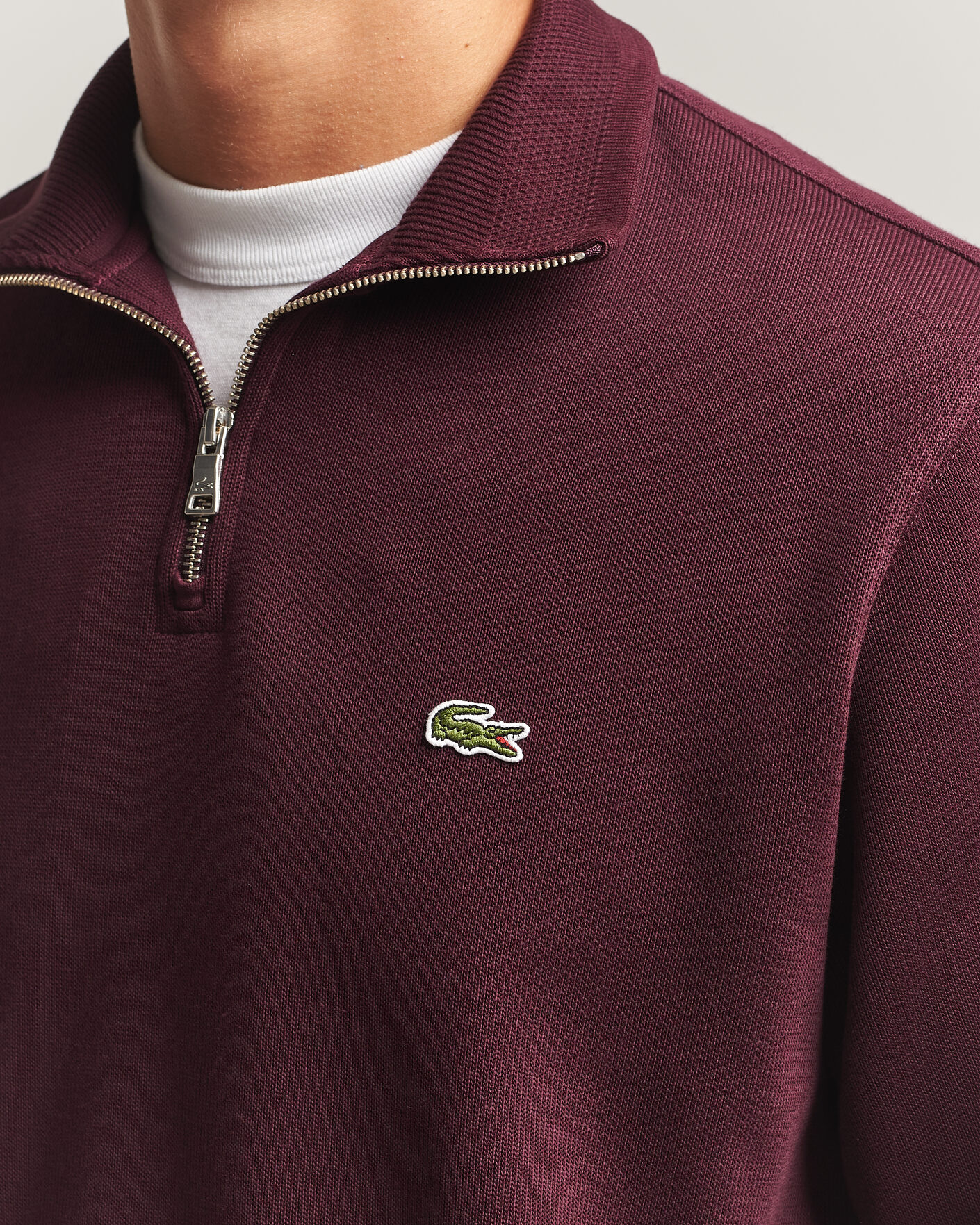 Herre | Trøjer | Lacoste | Rib Interlock Half Zip Oxalis
