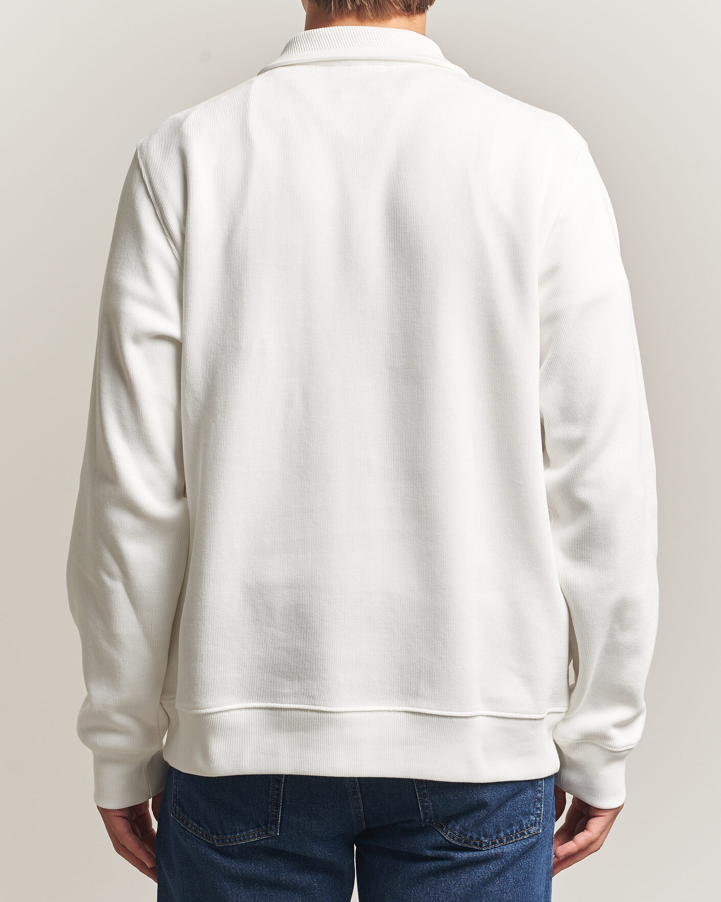 Herre | Trøjer | Lacoste | Rib Interlock Half Zip Flour