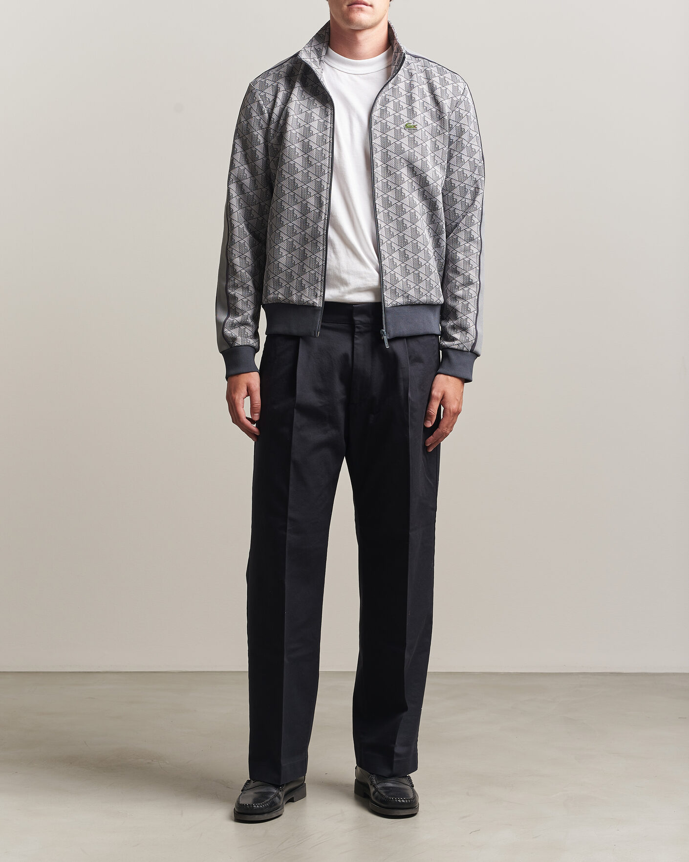 Herre | Trøjer | Lacoste | Monogram Track Jacket Calluna/Graphite