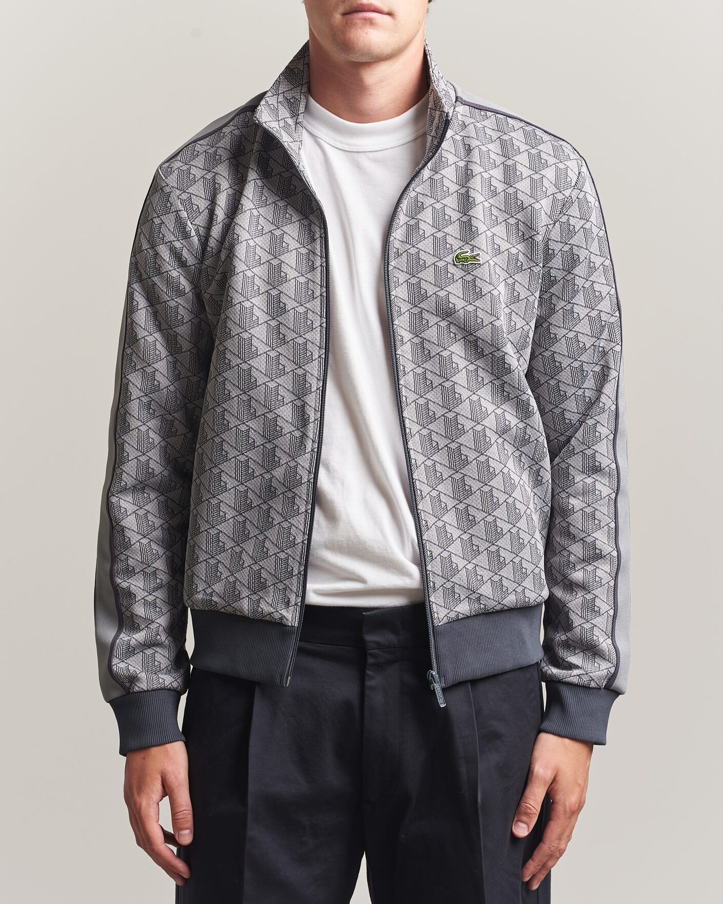 Herre | Trøjer | Lacoste | Monogram Track Jacket Calluna/Graphite