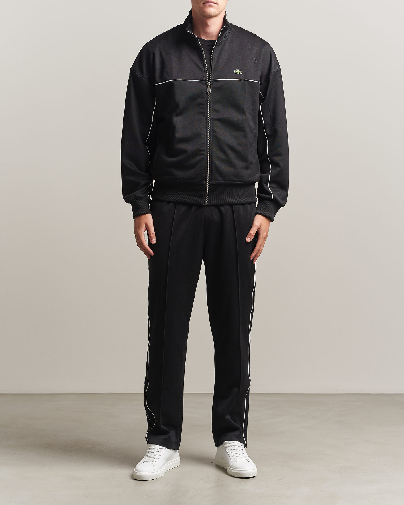 Herre | Trøjer | Lacoste | Piqué Track Jacket Black