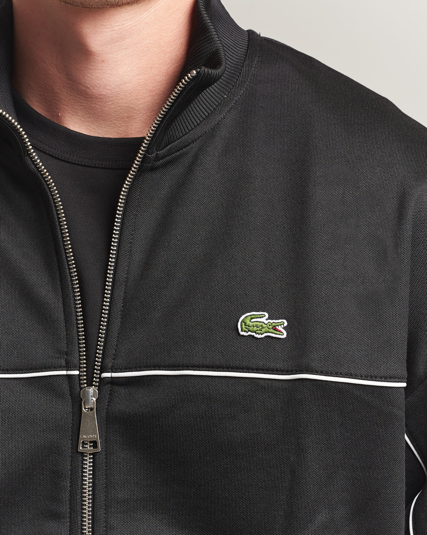 Herre | Trøjer | Lacoste | Piqué Track Jacket Black