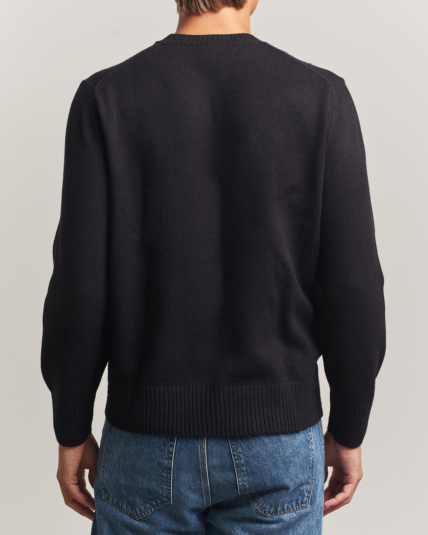 Herre | Trøjer | Lacoste | Carded Wool Crew Neck Black