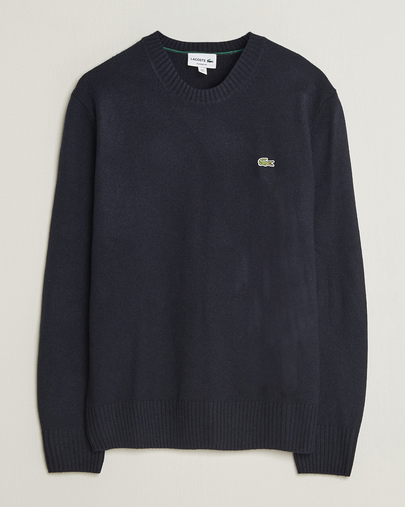 Herre | Trøjer | Lacoste | Carded Wool Crew Neck Navy Blue