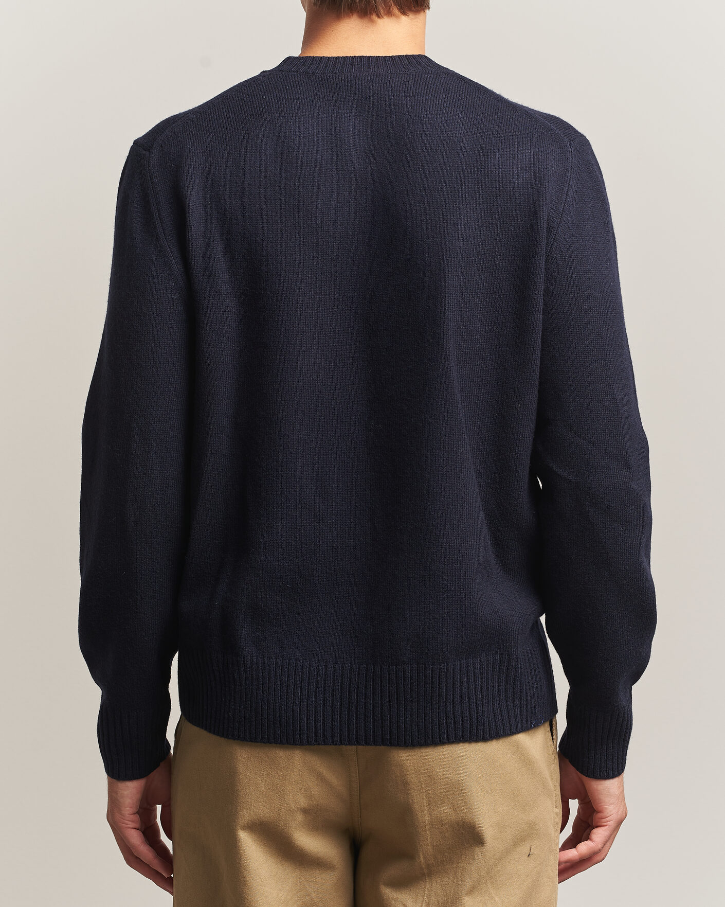 Herre | Trøjer | Lacoste | Carded Wool Crew Neck Navy Blue