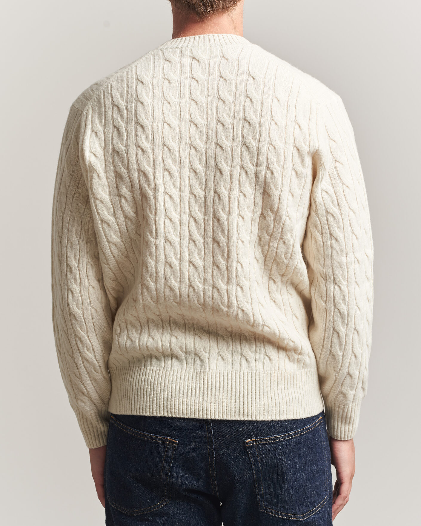Herre | Trøjer | Lacoste | Carded Wool Cable Crew Neck Lapland
