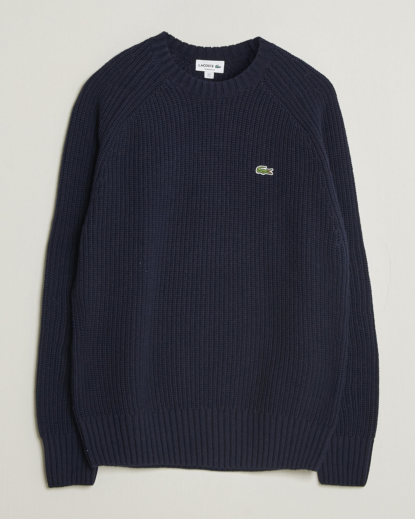 Herre | Trøjer | Lacoste | Heavy Wool Knitted Sweater Navy Blue