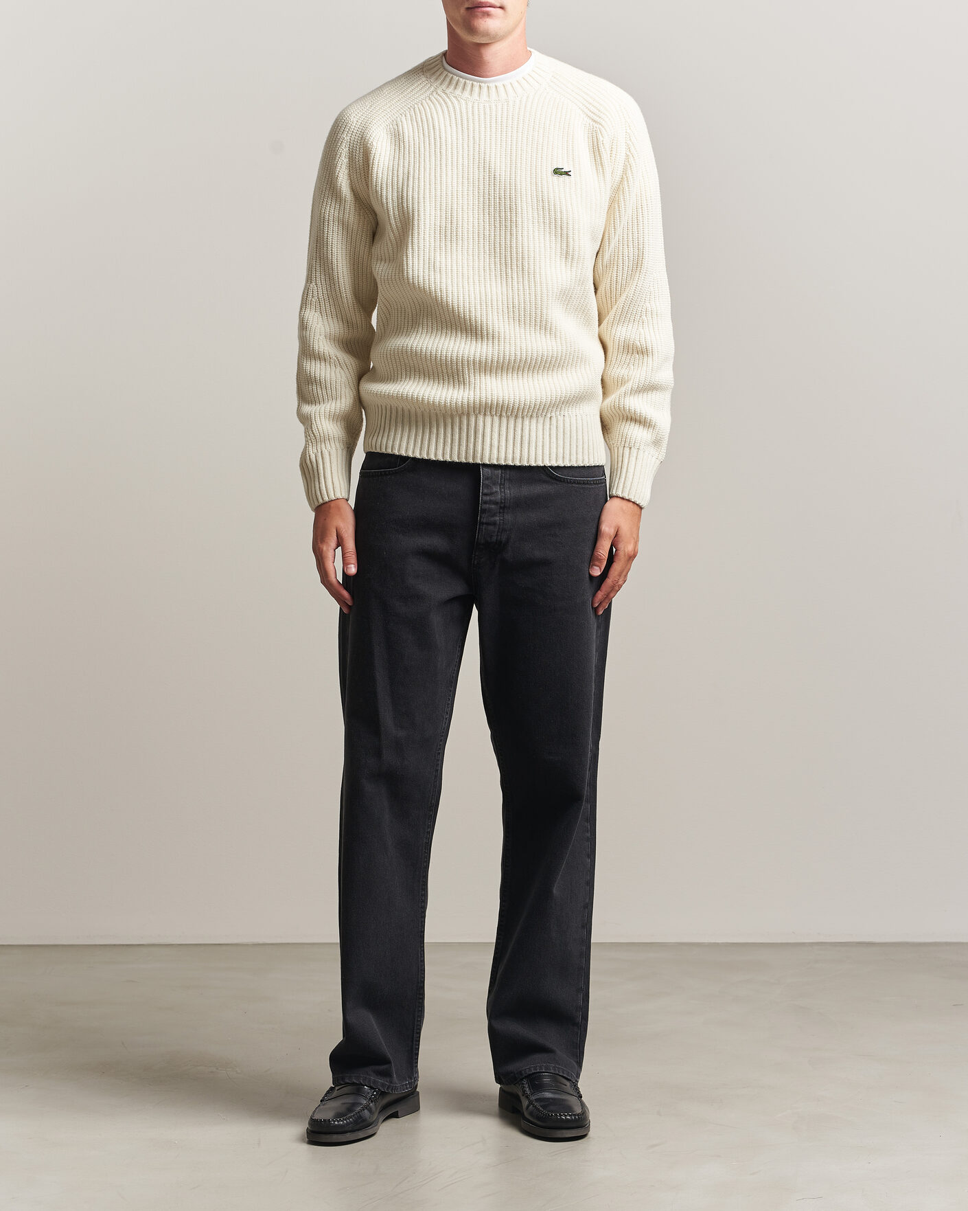 Herre | Trøjer | Lacoste | Heavy Wool Knitted Sweater Lapland