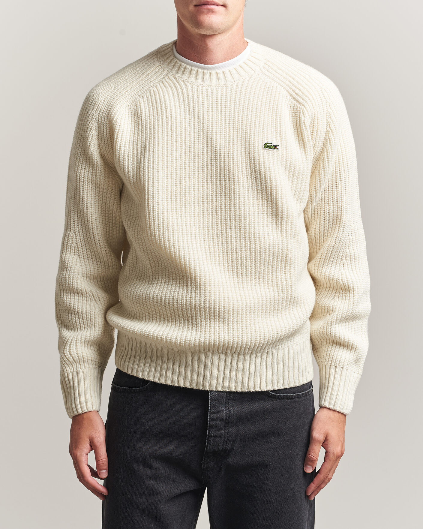 Herre | Trøjer | Lacoste | Heavy Wool Knitted Sweater Lapland