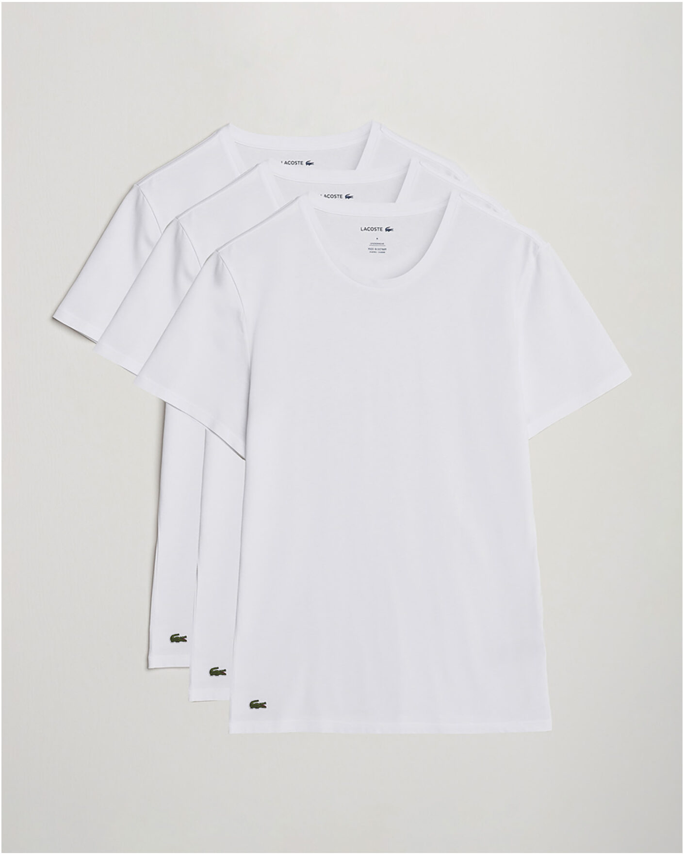 Herre | T-Shirts | Lacoste | 3-Pack Crew Neck T-Shirt White