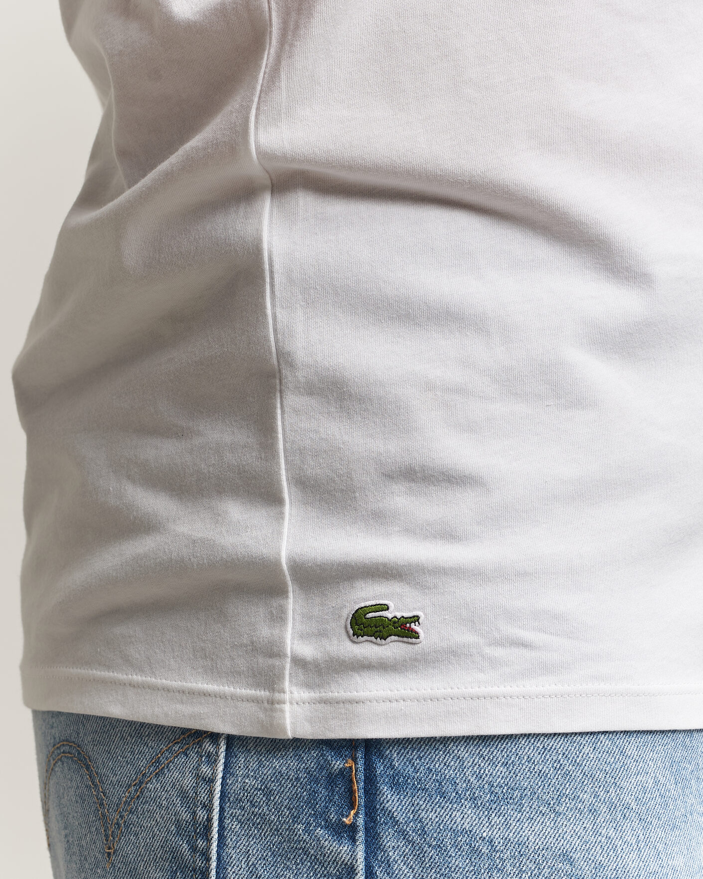 Herre | T-Shirts | Lacoste | 3-Pack Crew Neck T-Shirt White