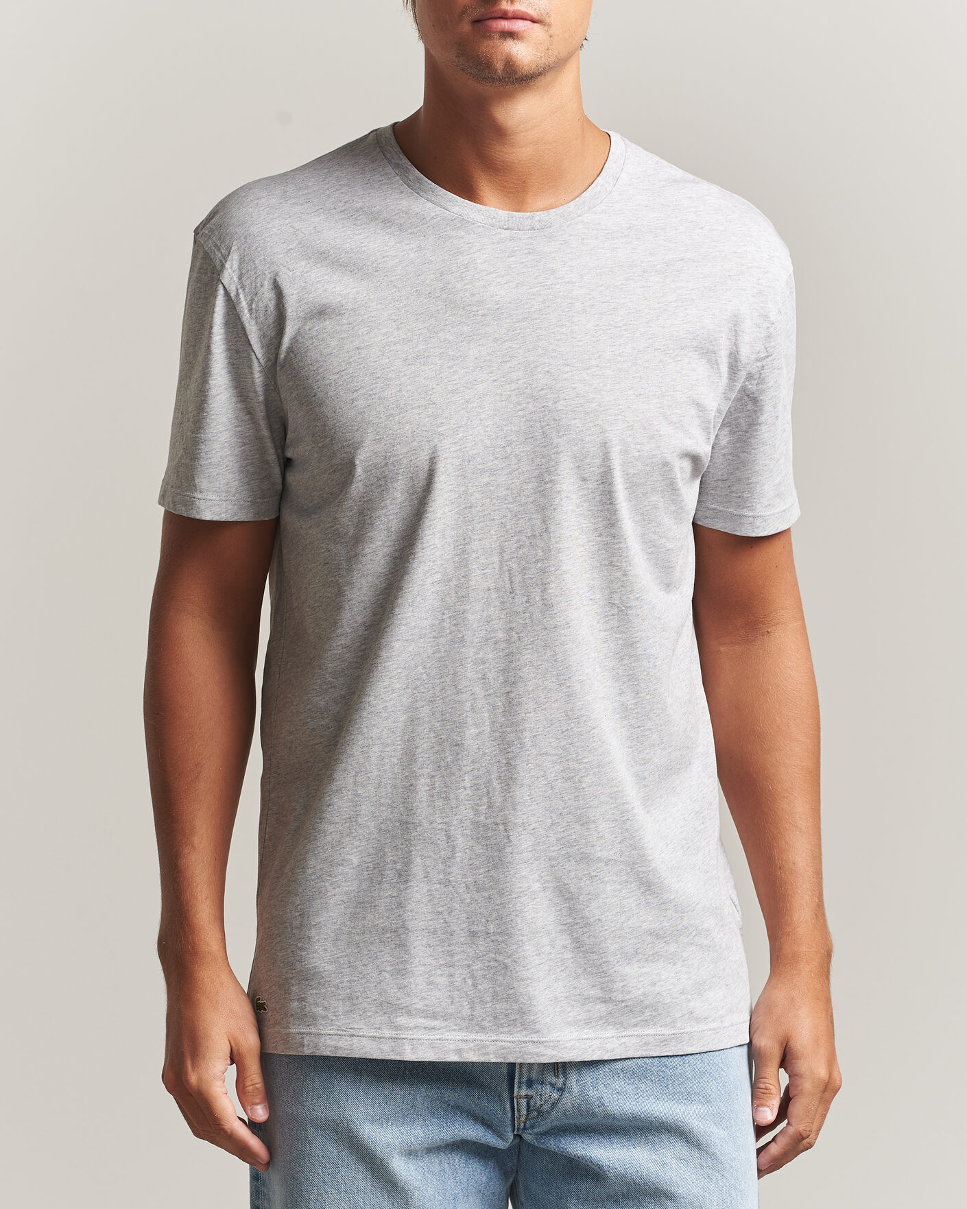 Herre | T-Shirts | Lacoste | 3-Pack Crew Neck T-Shirt White/Grey/Black
