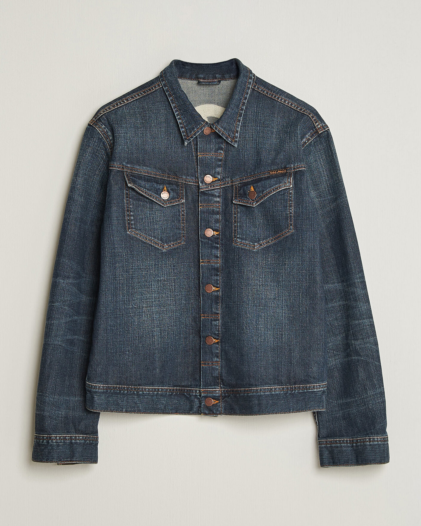 Herre | Jakker | Nudie Jeans | Conny Denim Jacket Big Wave Blue
