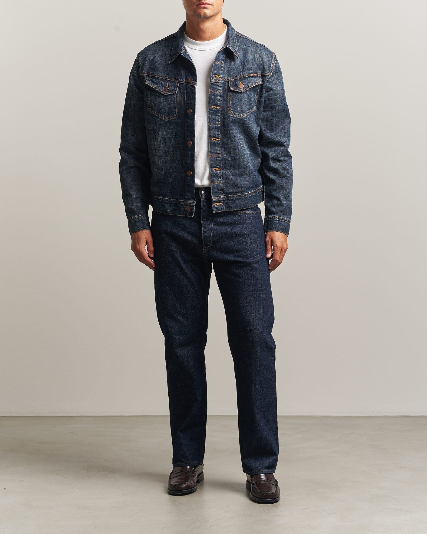Herre | Jakker | Nudie Jeans | Conny Denim Jacket Big Wave Blue