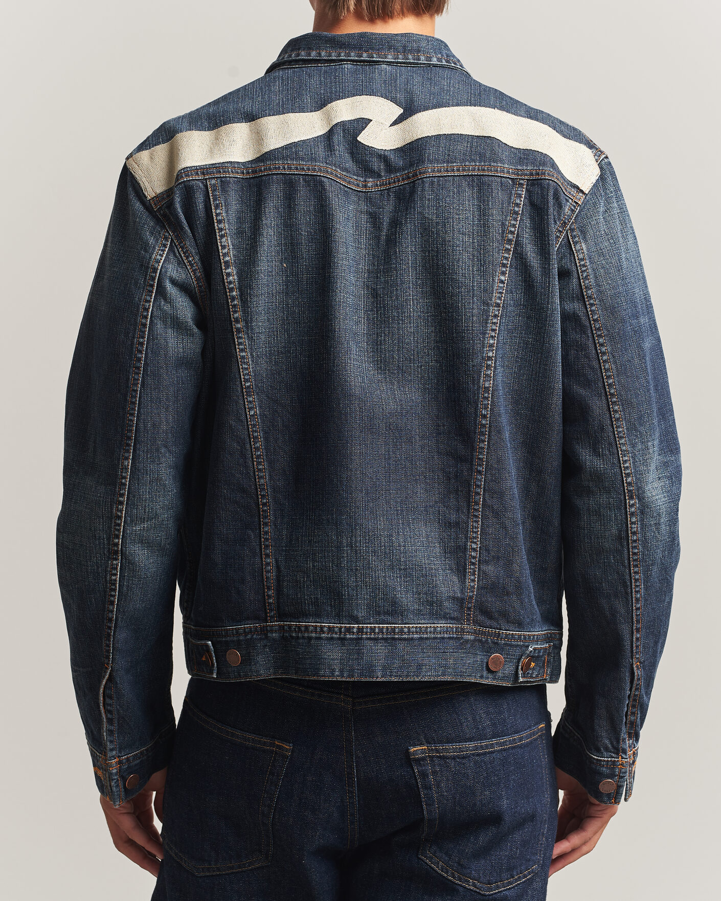 Herre | Jakker | Nudie Jeans | Conny Denim Jacket Big Wave Blue
