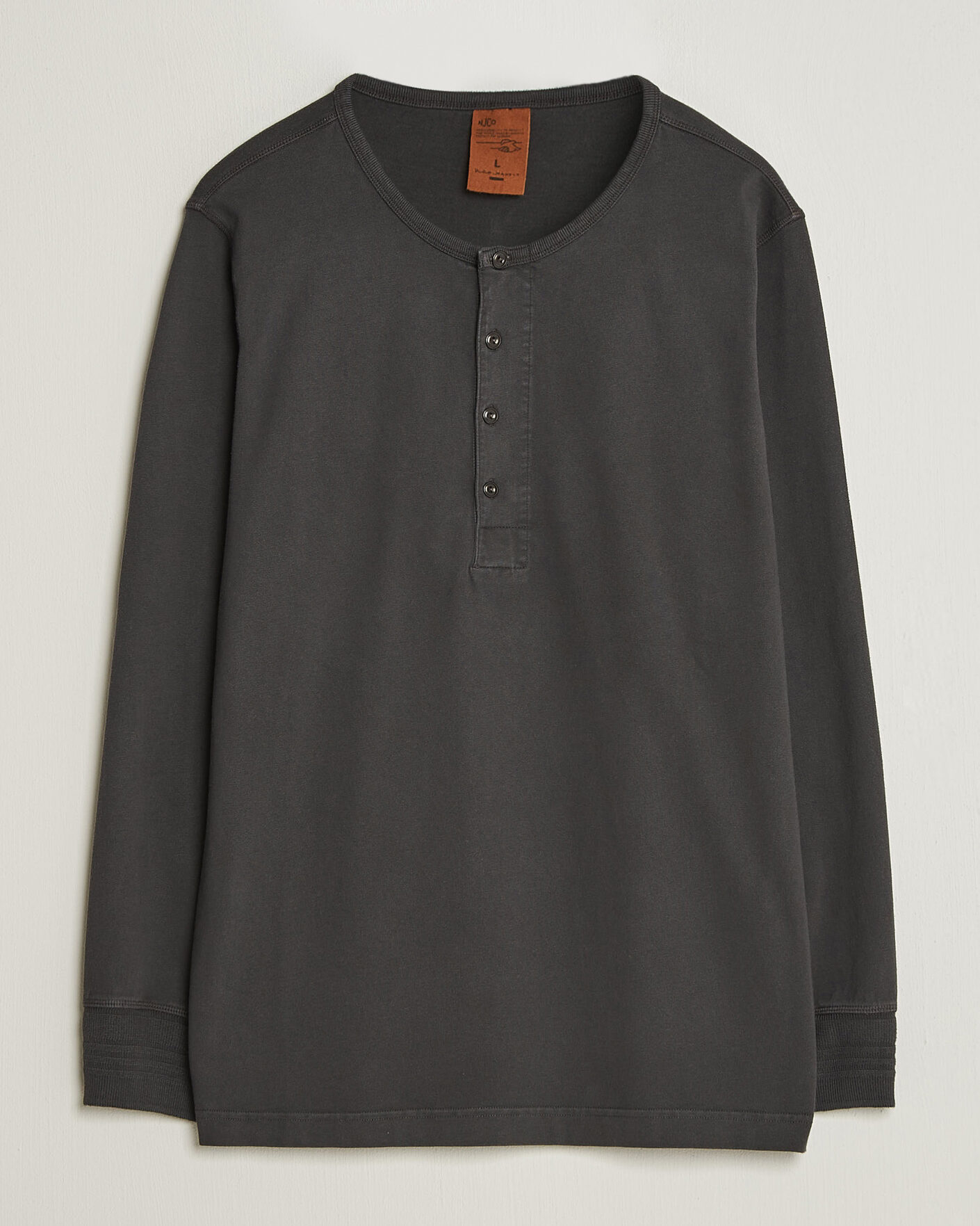 Herre | Trøjer | Nudie Jeans | Long Sleeved Henley Antracite