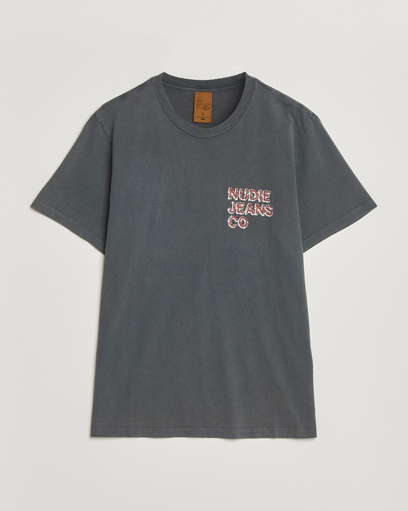 Herre | T-Shirts | Nudie Jeans | Roy Life Tracks T-Shirt Antracite