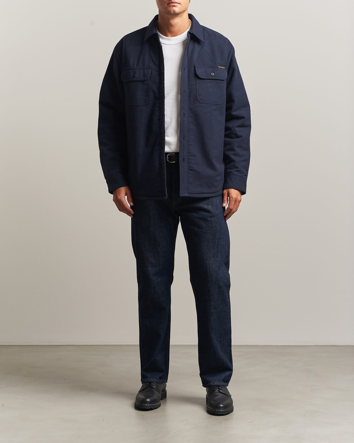 Herre | Skjorter | Nudie Jeans | Glenn Padded Overshirt Blueberry