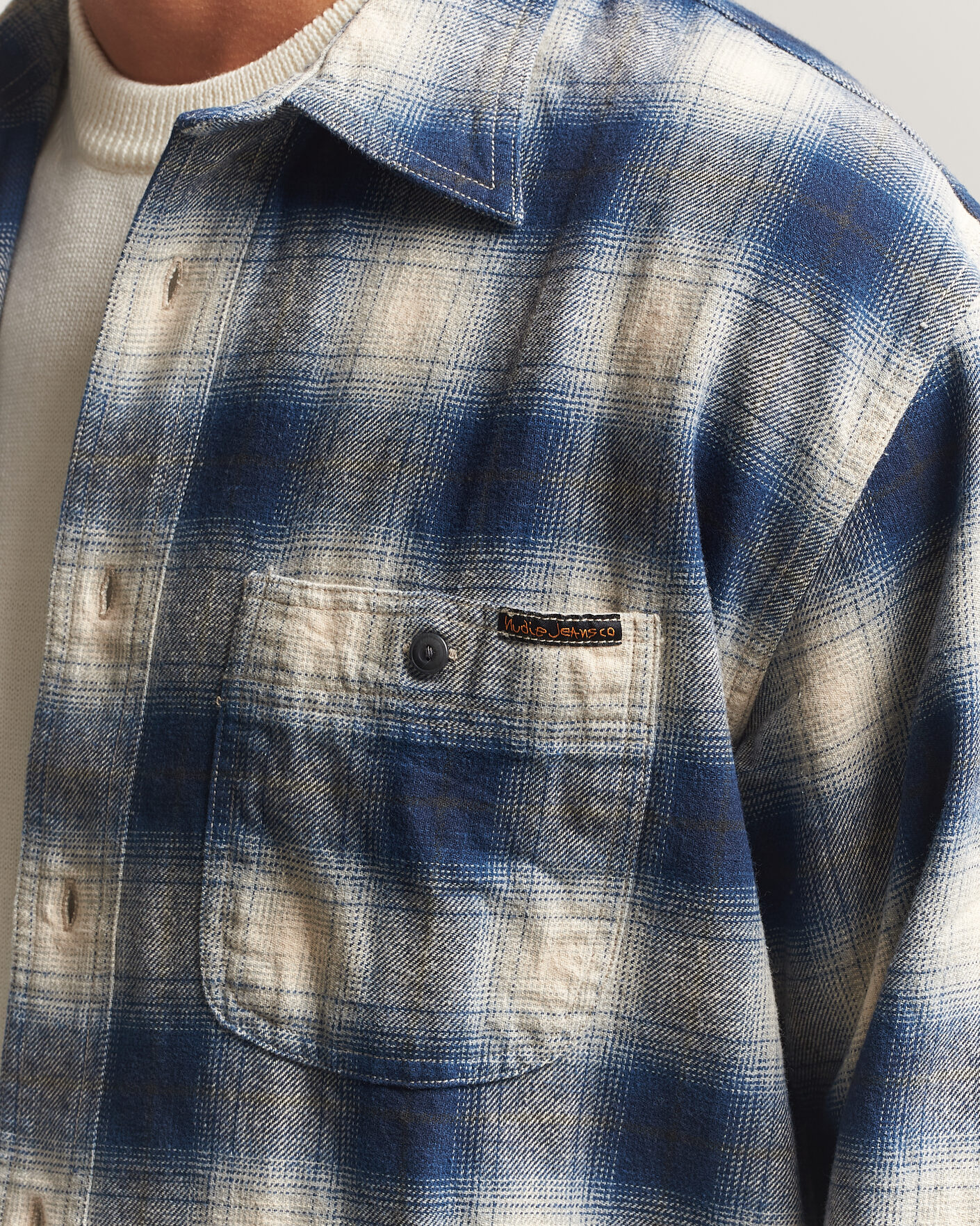 Herre | Skjorter | Nudie Jeans | Julian Worker Checked Shirt Blue