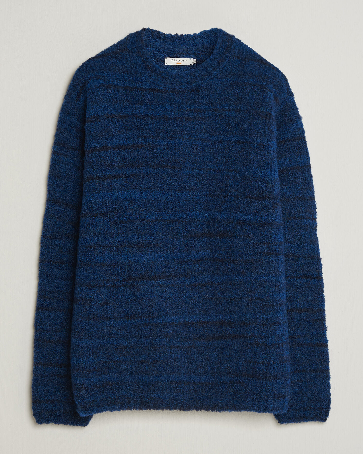 Herre | Trøjer | Nudie Jeans | Gurra Bouclé Knitted Sweater Blue Multi