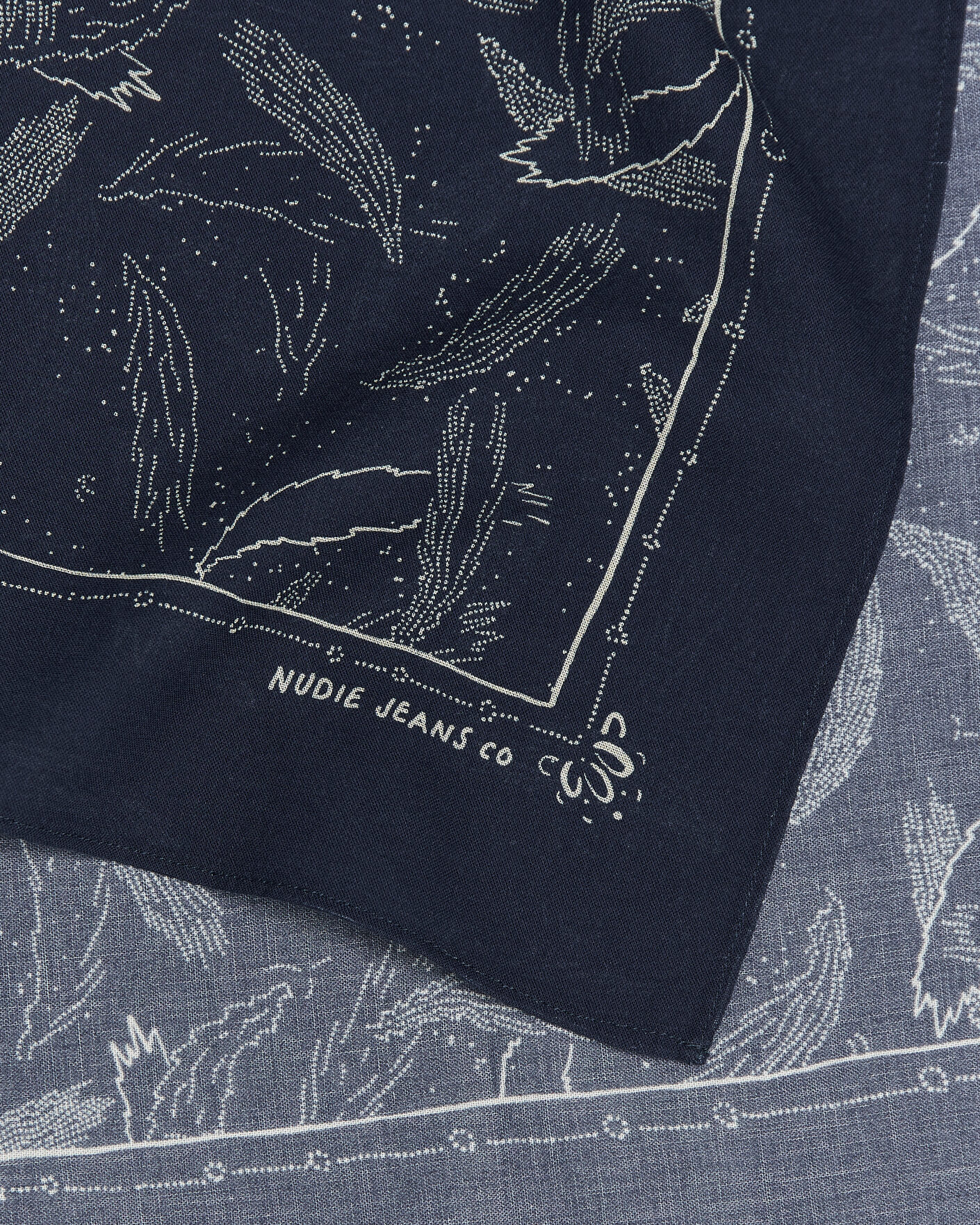 Herre | Tørklæde | Nudie Jeans | Ingrid Printed Bandana Blue
