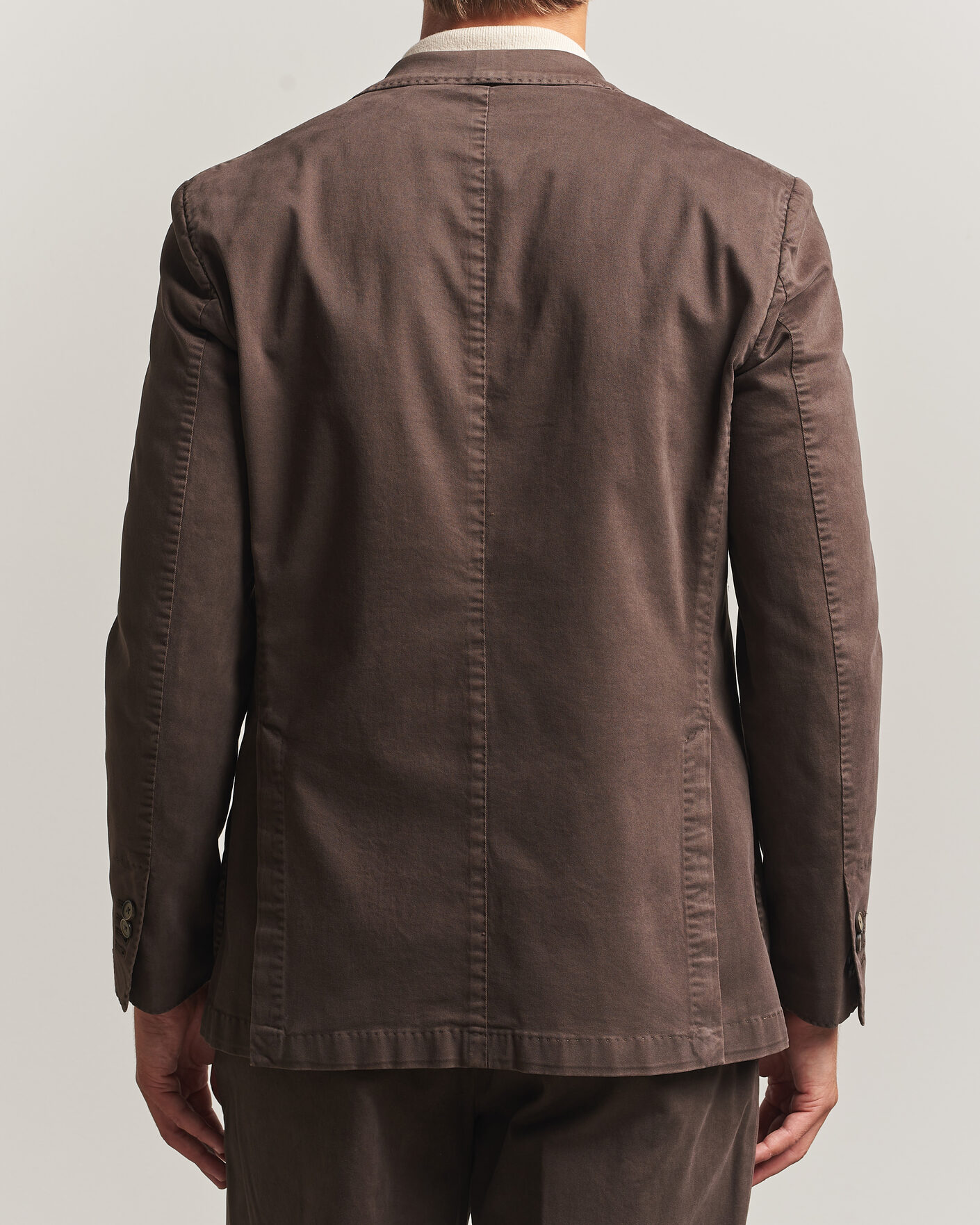 Herre | Blazere & jakker | Santaniello | Washed Cotton Patch Pocket Blazer Brown