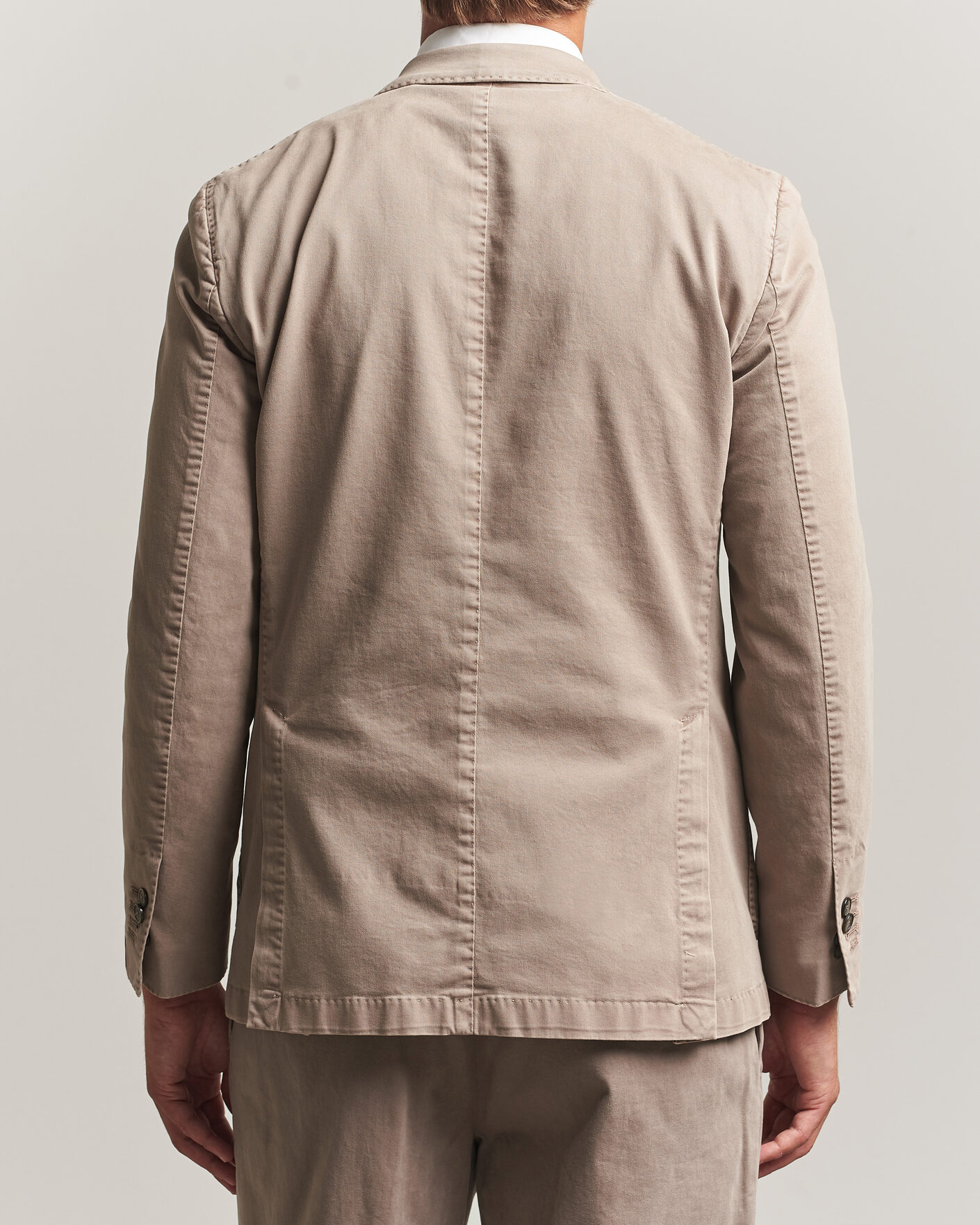 Herre | Blazere & jakker | Santaniello | Washed Cotton Patch Pocket Blazer Taupe