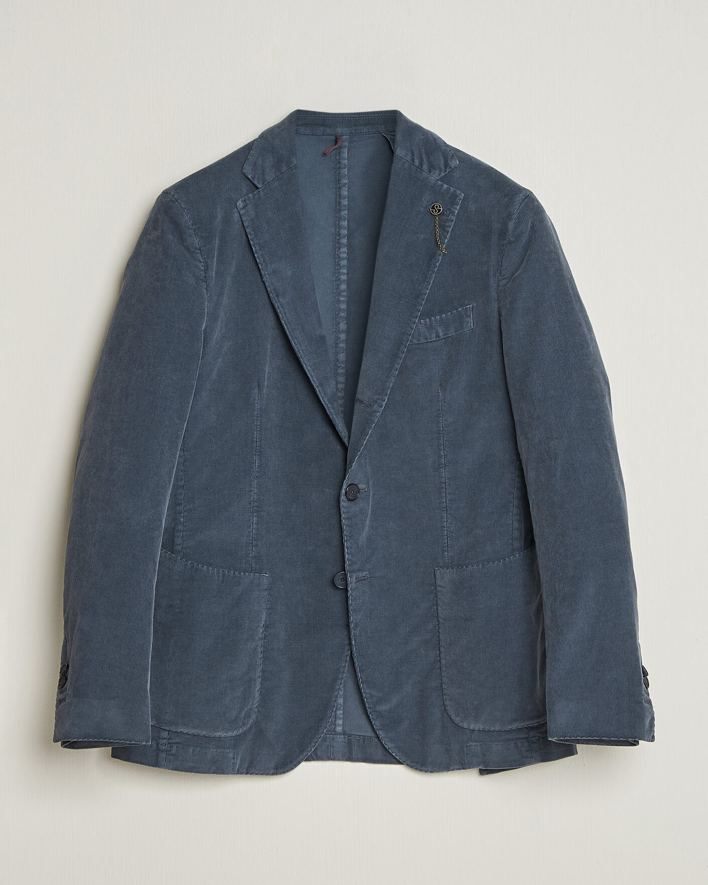 Herre | Blazere & jakker | Santaniello | Corduroy Patch Pocket Blazer Iron Blue