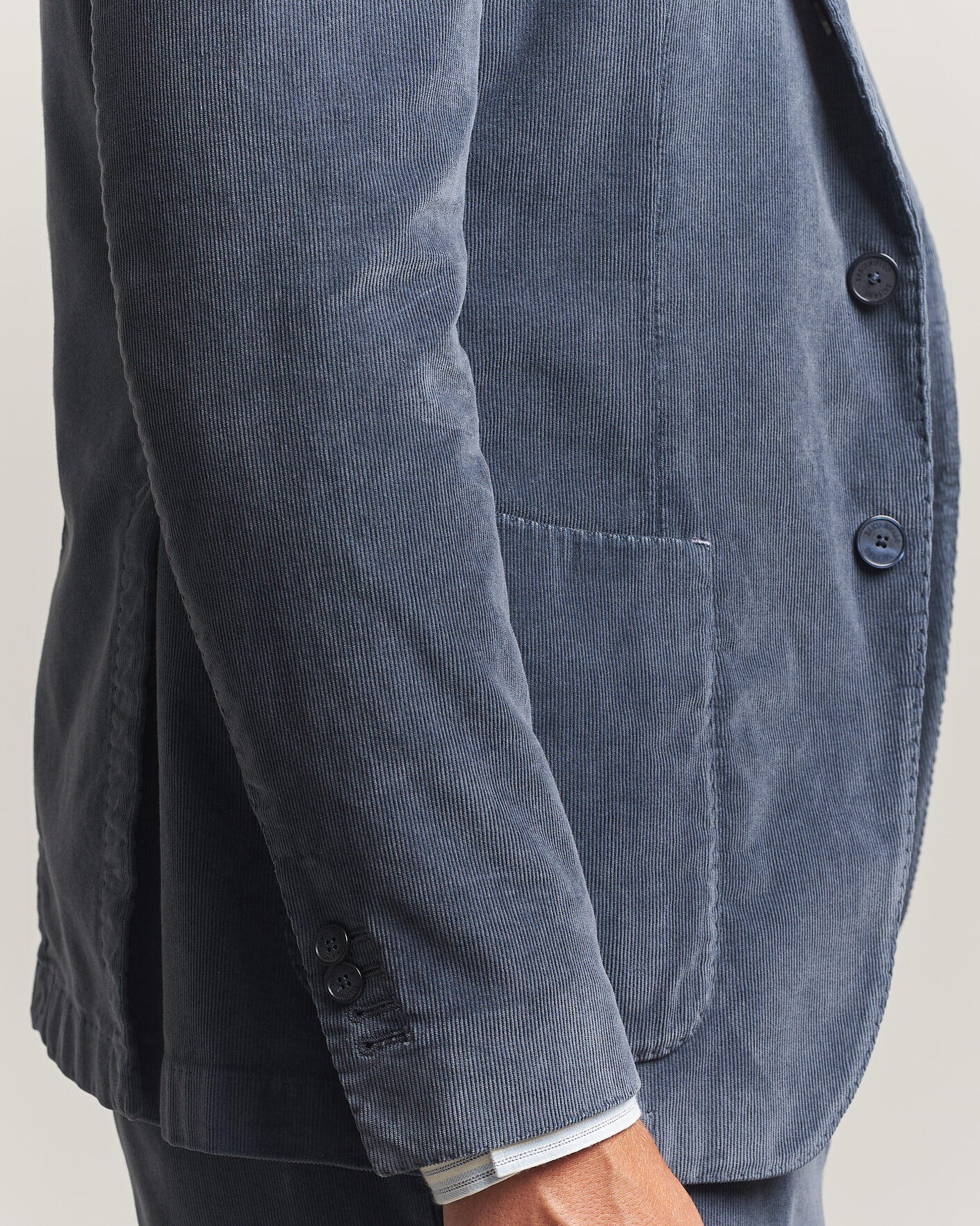 Herre | Blazere & jakker | Santaniello | Corduroy Patch Pocket Blazer Iron Blue