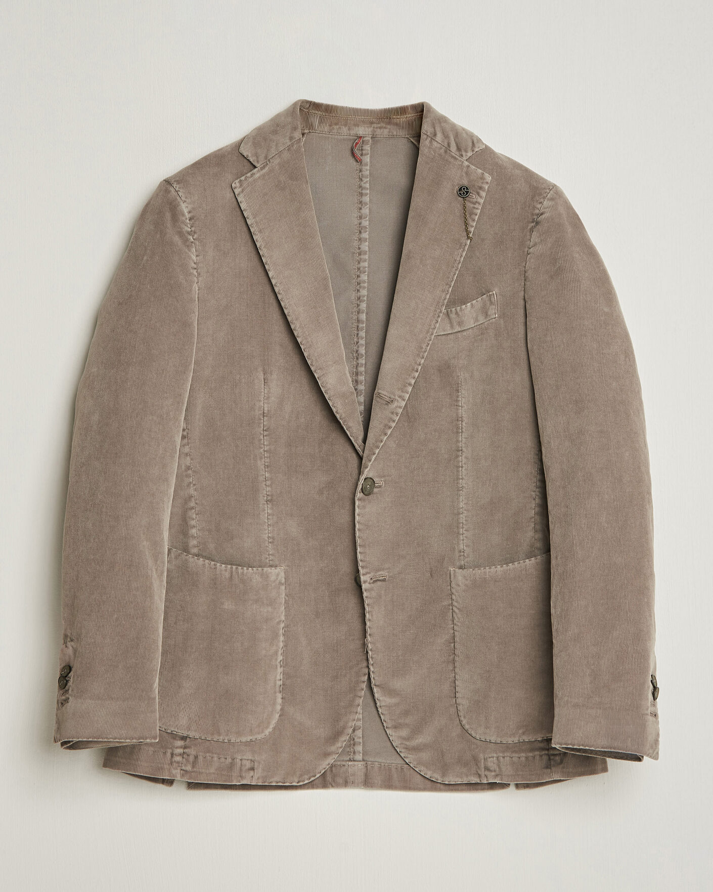 Herre | Blazere & jakker | Santaniello | Corduroy Patch Pocket Blazer Taupe