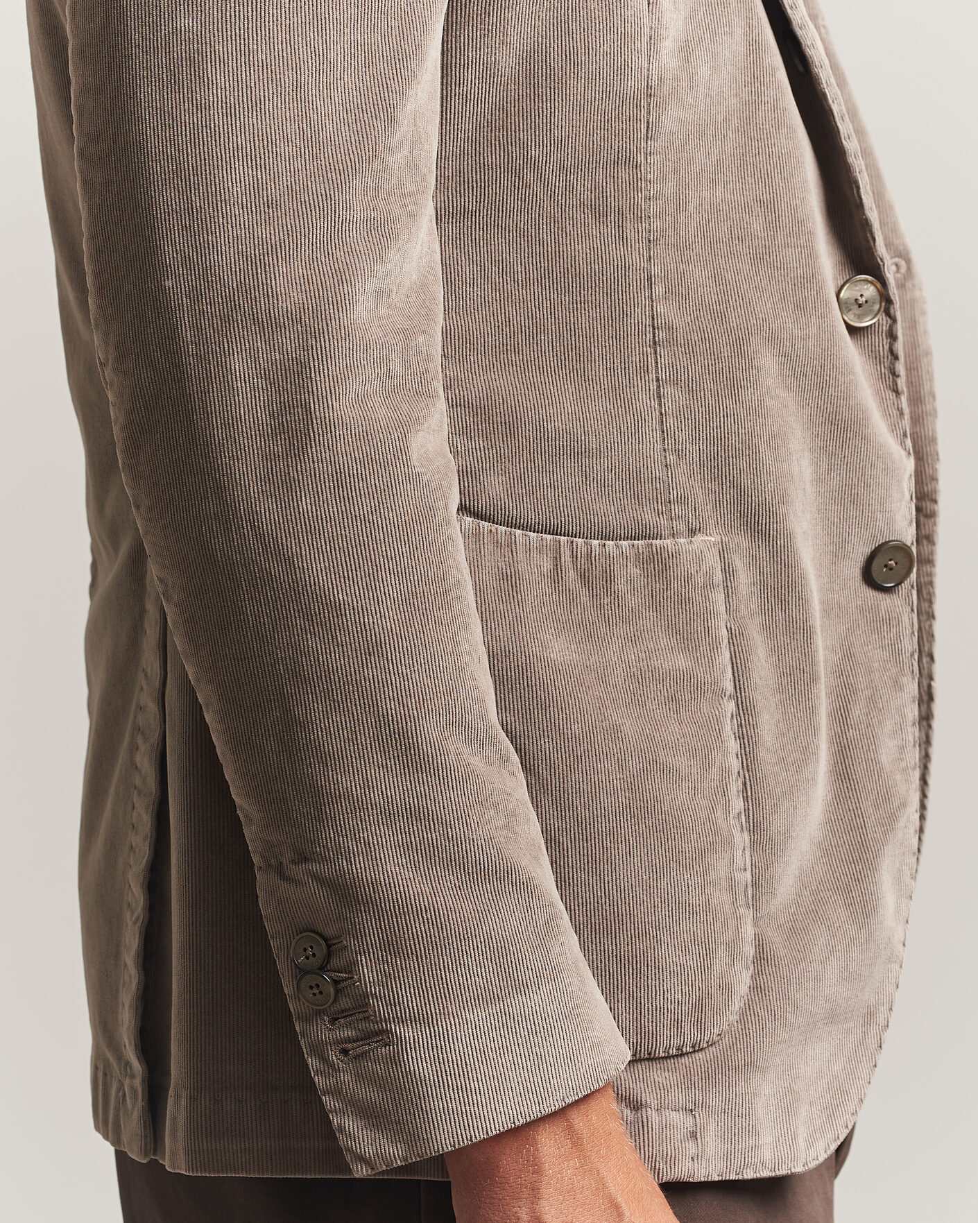 Herre | Blazere & jakker | Santaniello | Corduroy Patch Pocket Blazer Taupe