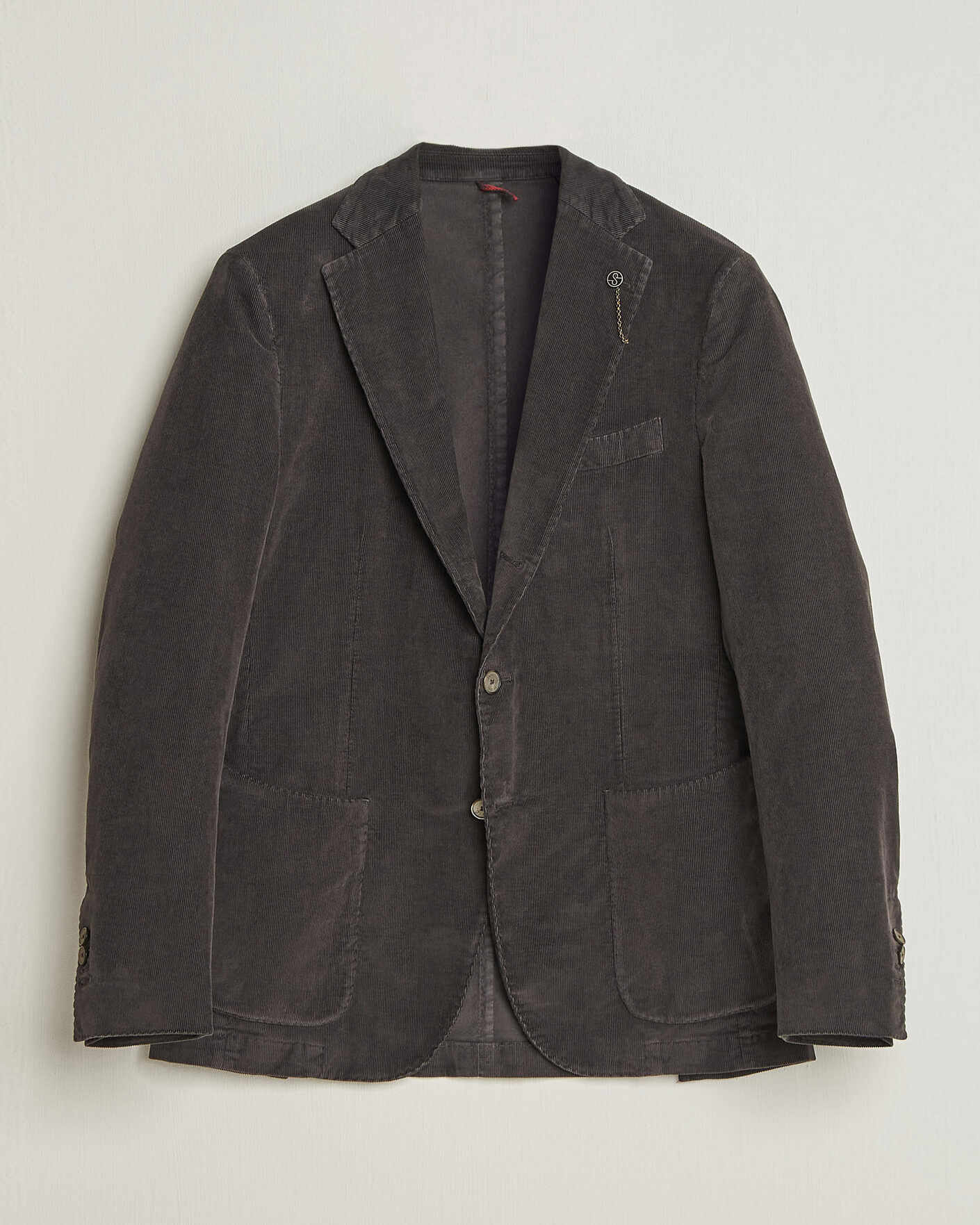 Herre | Blazere & jakker | Santaniello | Corduroy Patch Pocket Blazer Dark Grey