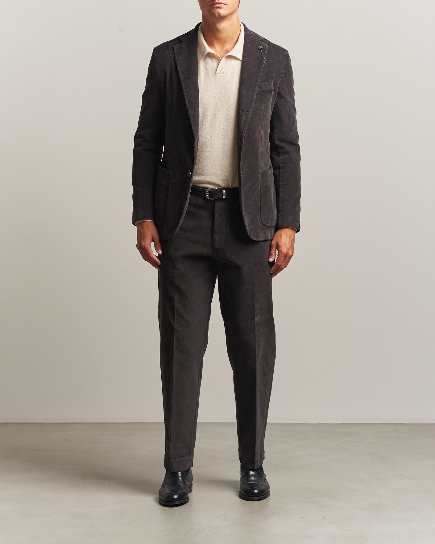 Herre | Blazere & jakker | Santaniello | Corduroy Patch Pocket Blazer Dark Grey