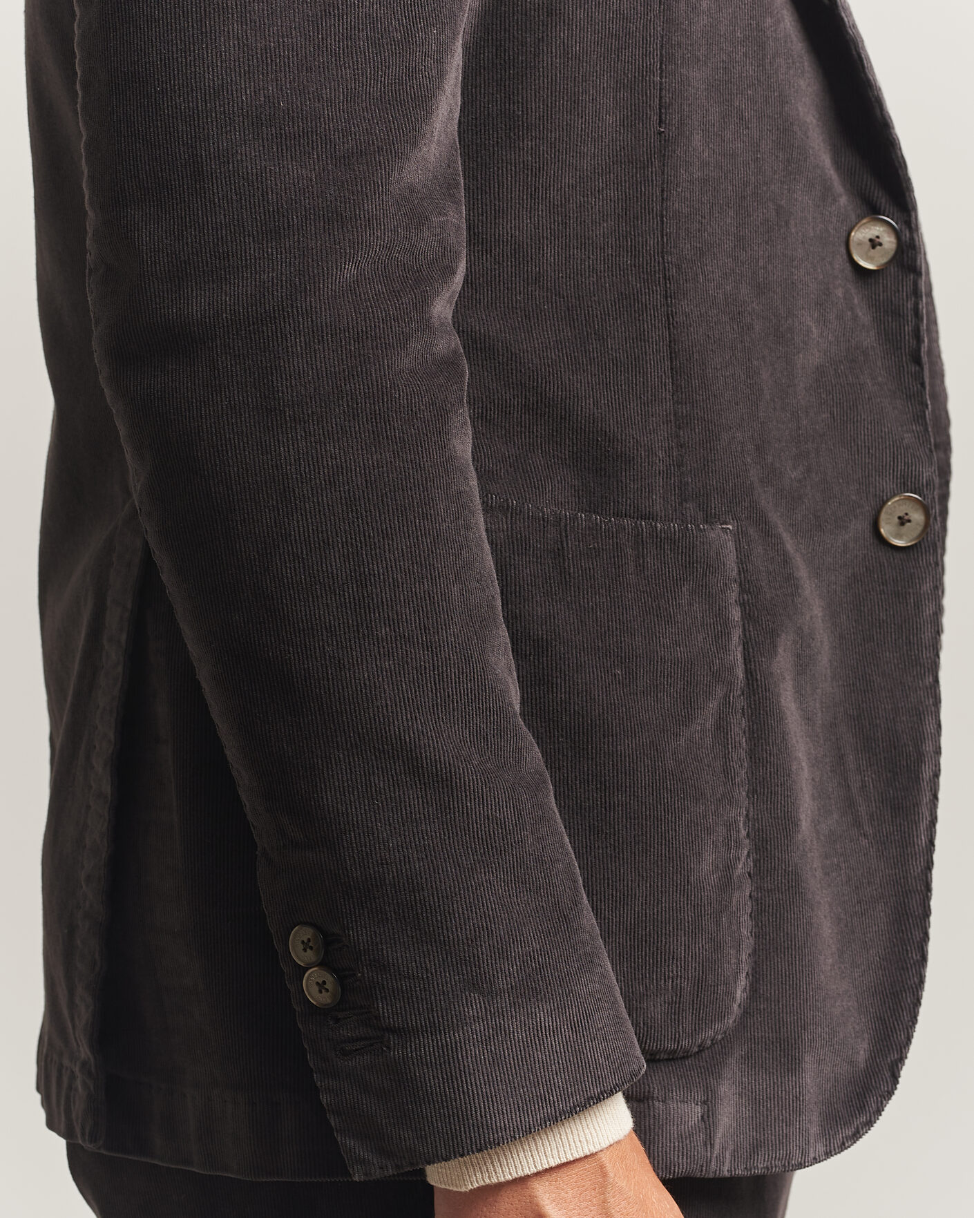 Herre | Blazere & jakker | Santaniello | Corduroy Patch Pocket Blazer Dark Grey