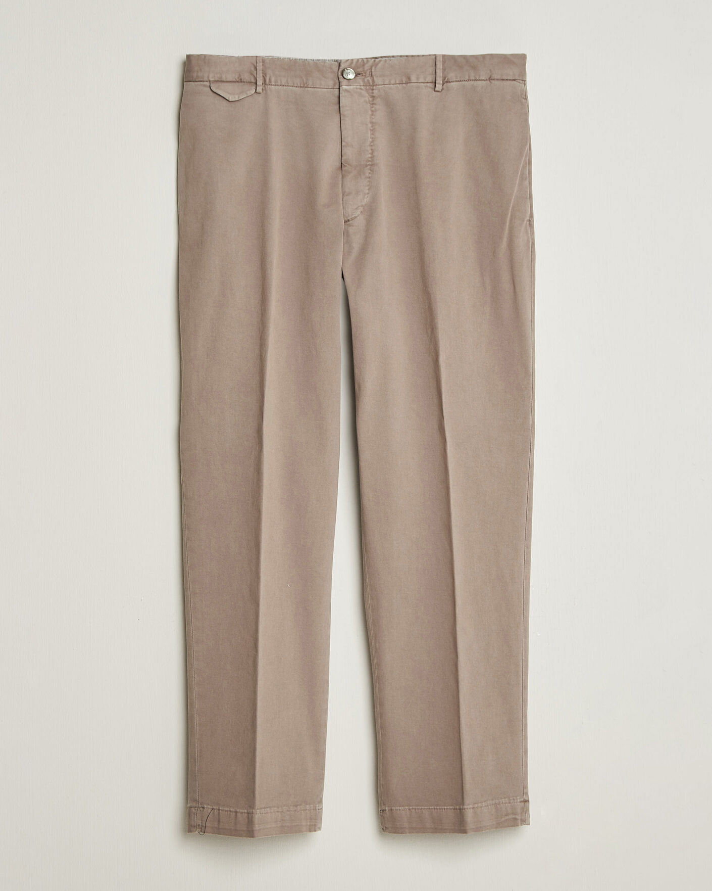 Herre | Bukser | Santaniello | Washed Cotton Trousers Taupe