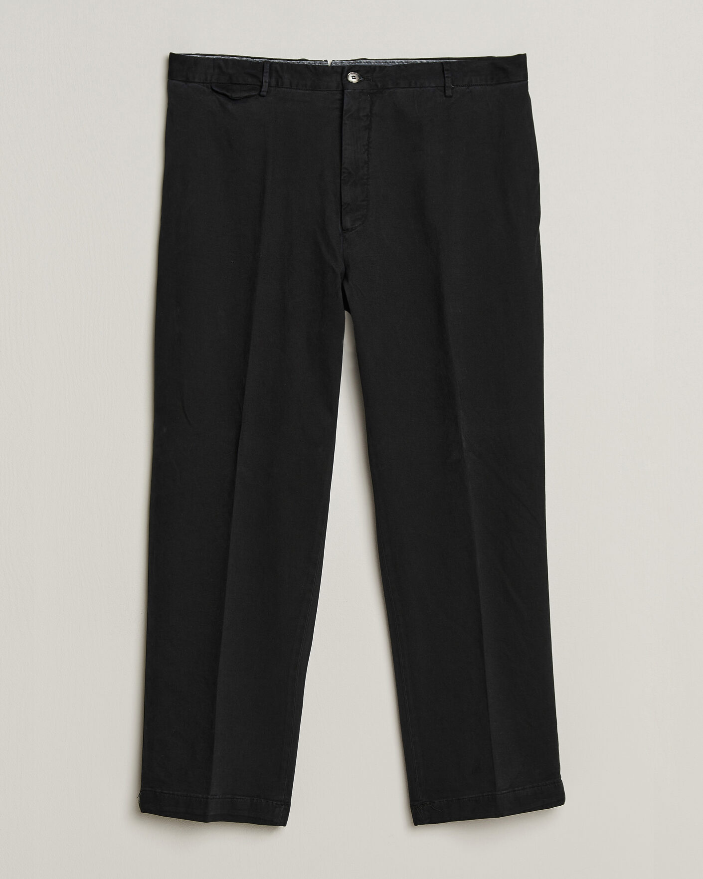 Herre | Bukser | Santaniello | Washed Cotton Trousers Black