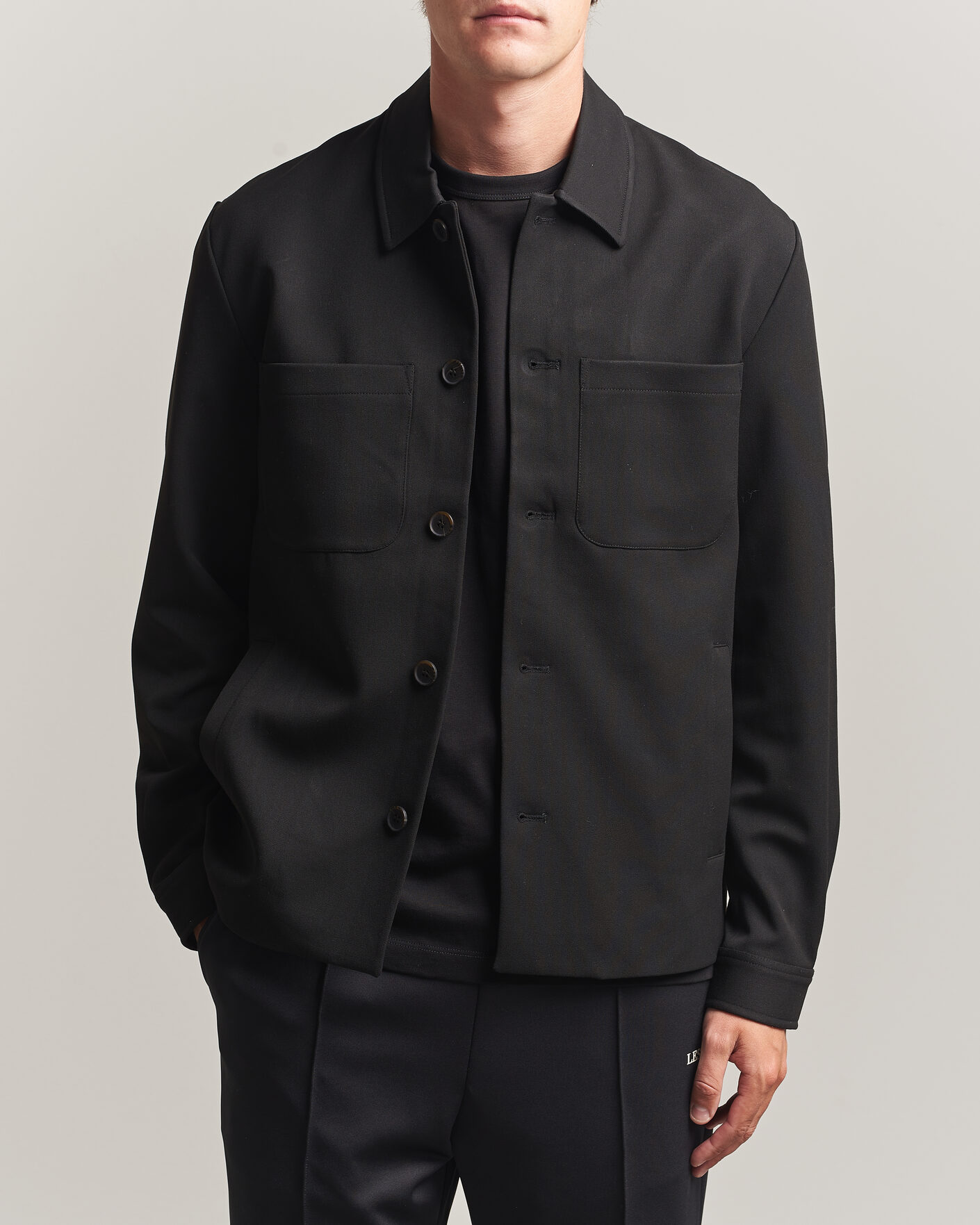 Herre | Skjorter | LES DEUX | Marsielle Hybrid Jacket Black