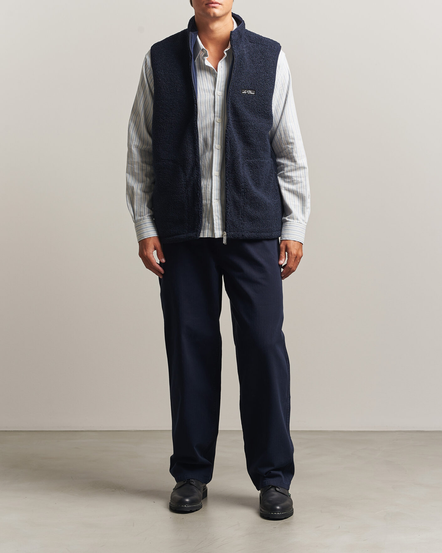 Herre | Veste | LES DEUX | Patch Teddy Vest Dark Navy