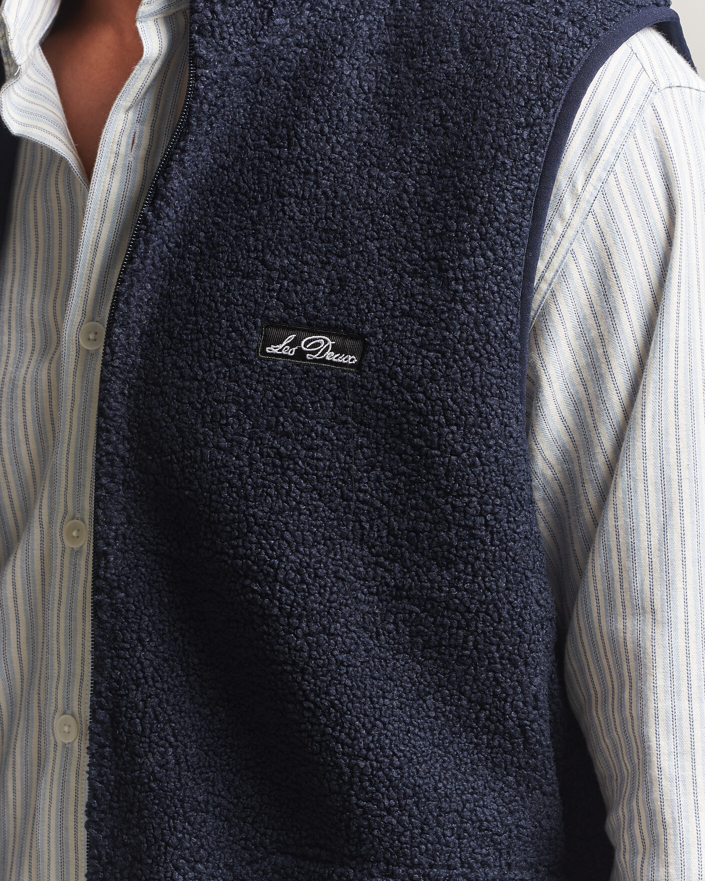 Herre | Veste | LES DEUX | Patch Teddy Vest Dark Navy