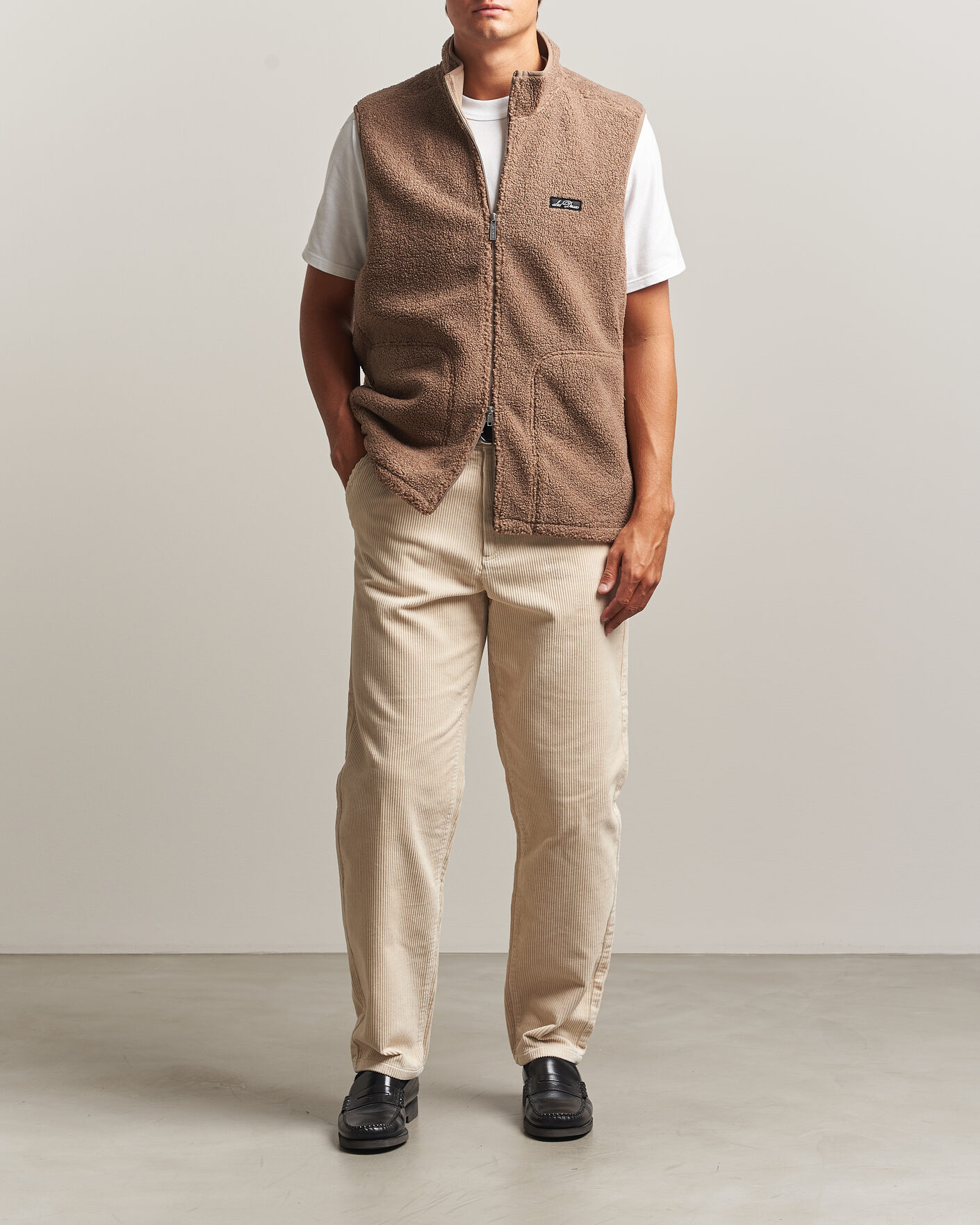 Herre | Veste | LES DEUX | Patch Teddy Vest Caribou