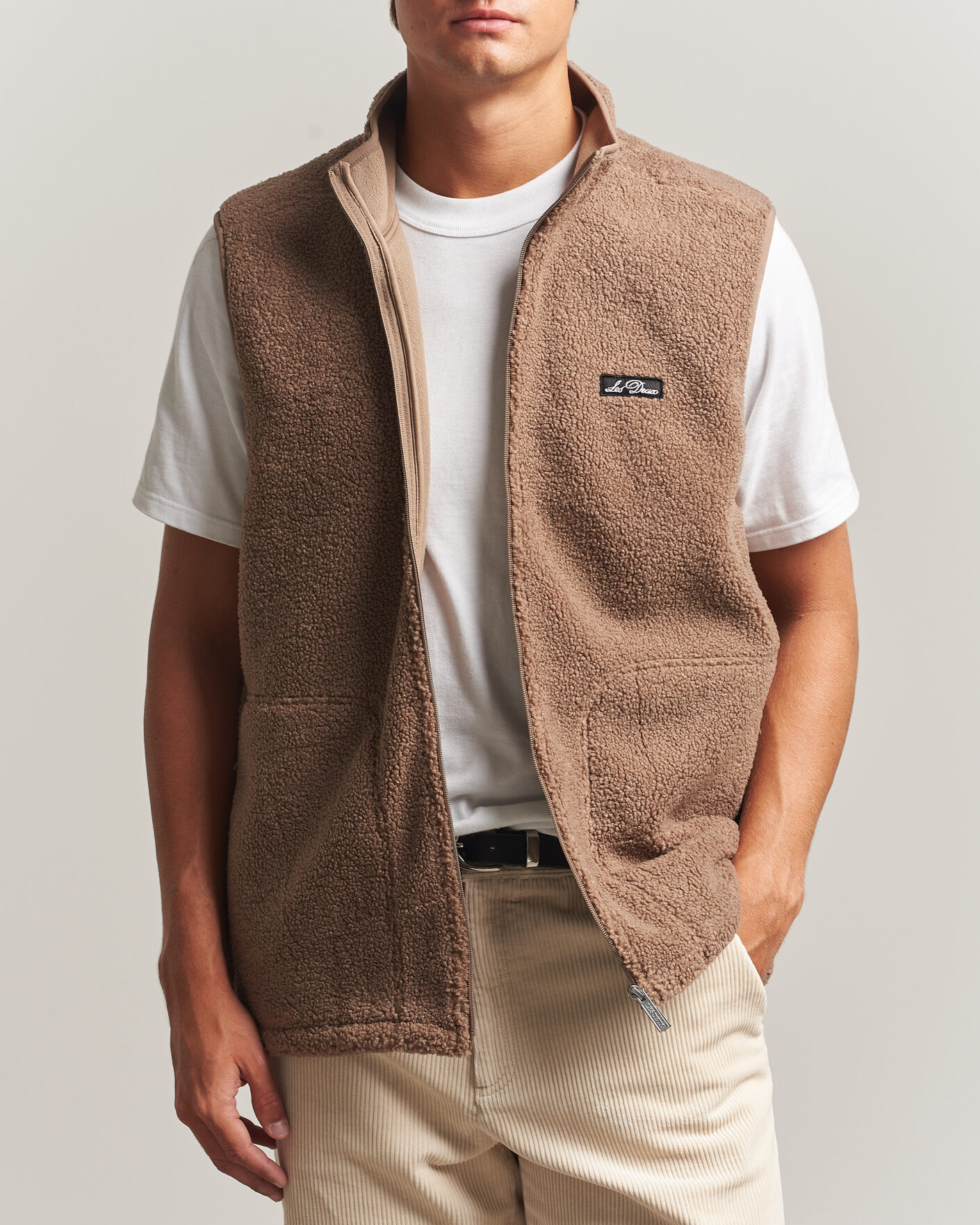 Herre | Veste | LES DEUX | Patch Teddy Vest Caribou