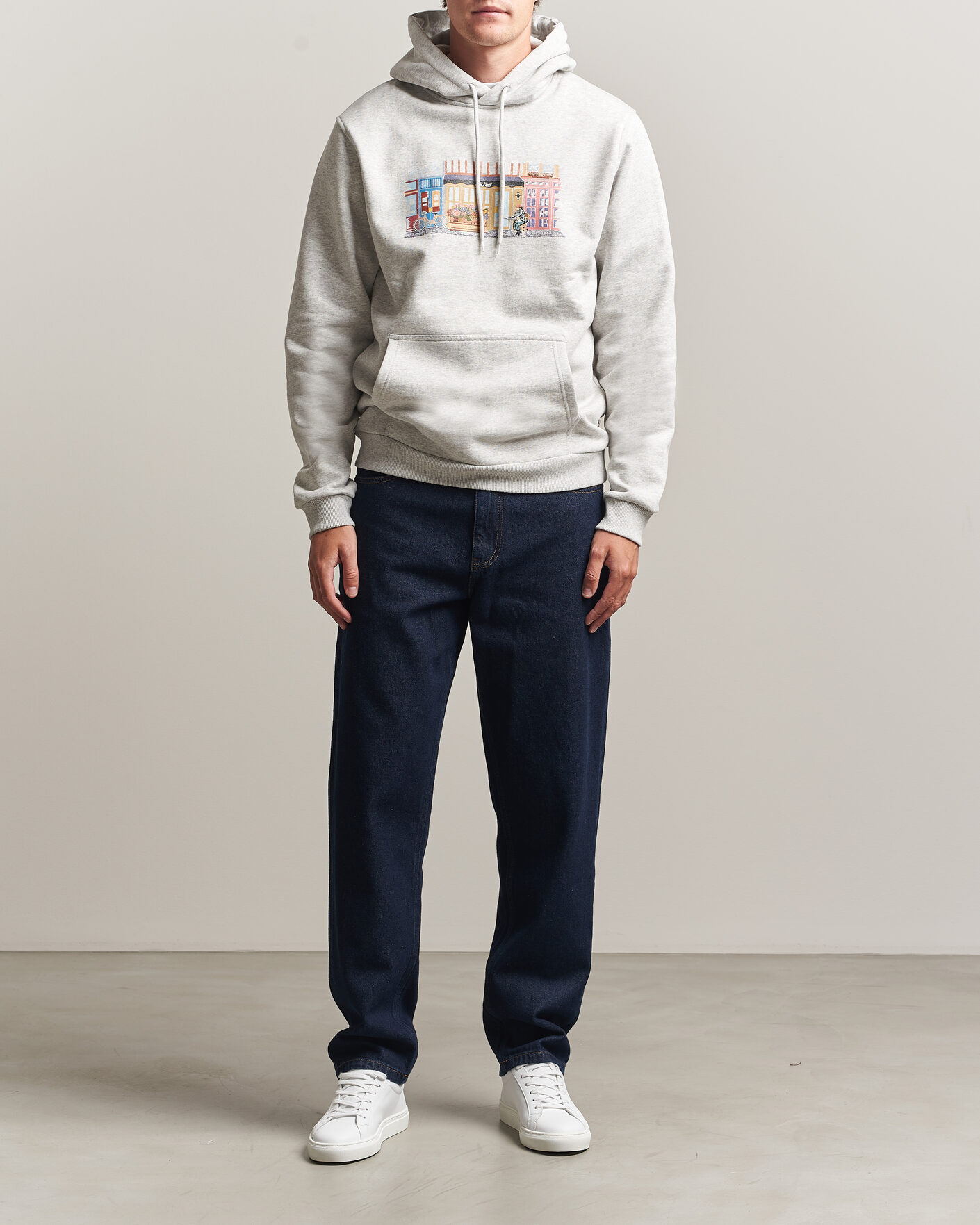 Herre | Trøjer | LES DEUX | Market Hoodie Snow Melange