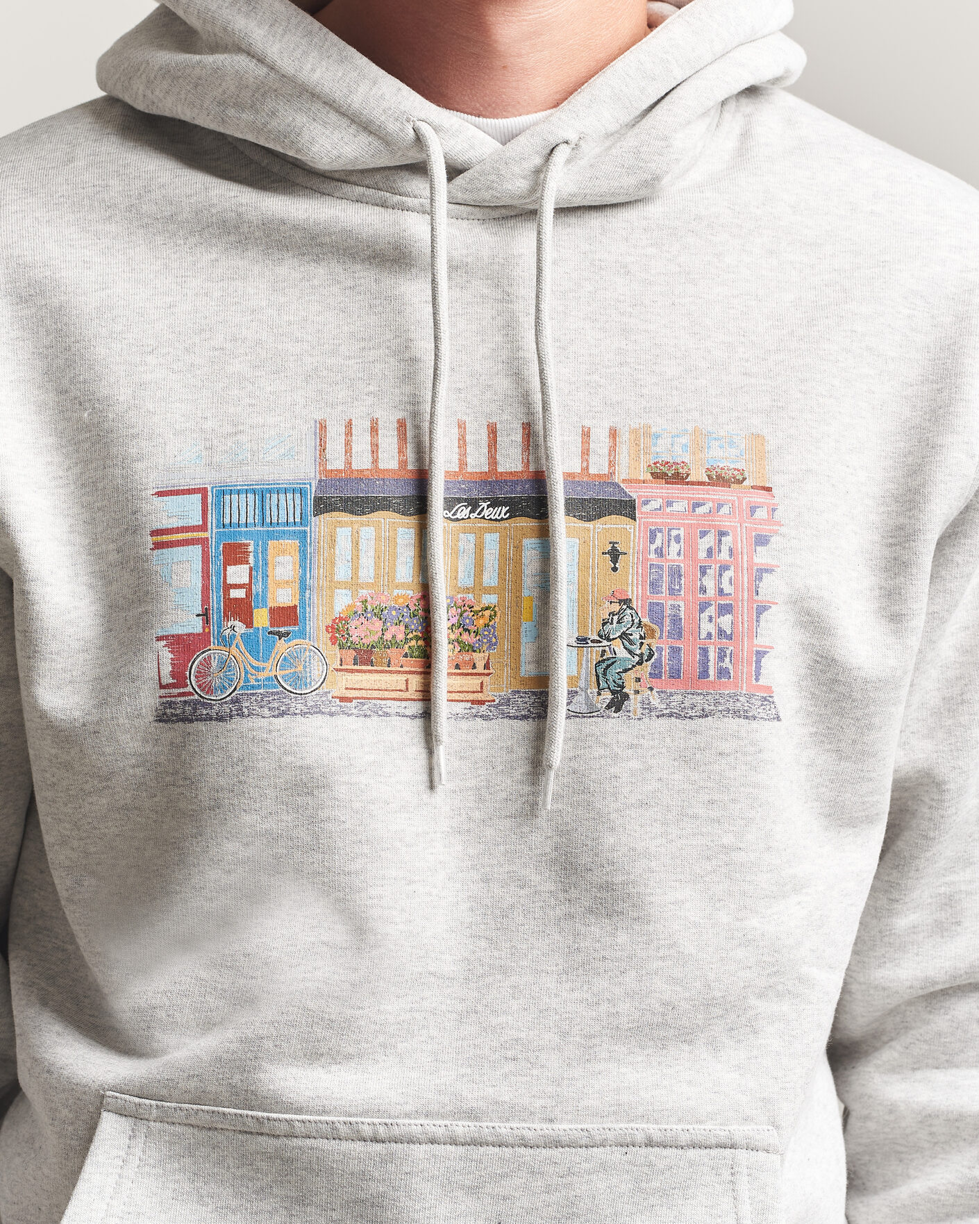 Herre | Trøjer | LES DEUX | Market Hoodie Snow Melange