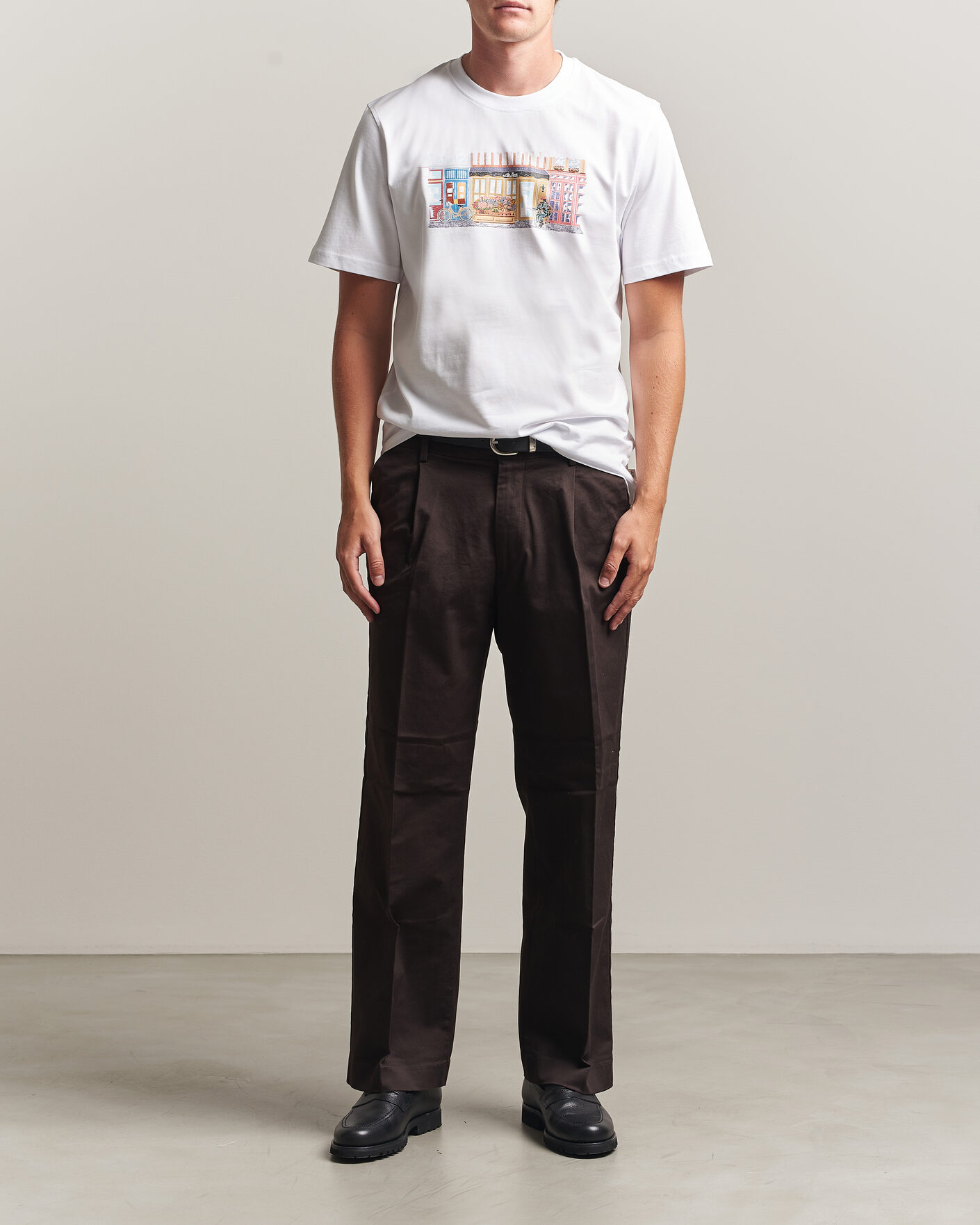Herre | T-Shirts | LES DEUX | Market T-Shirt White