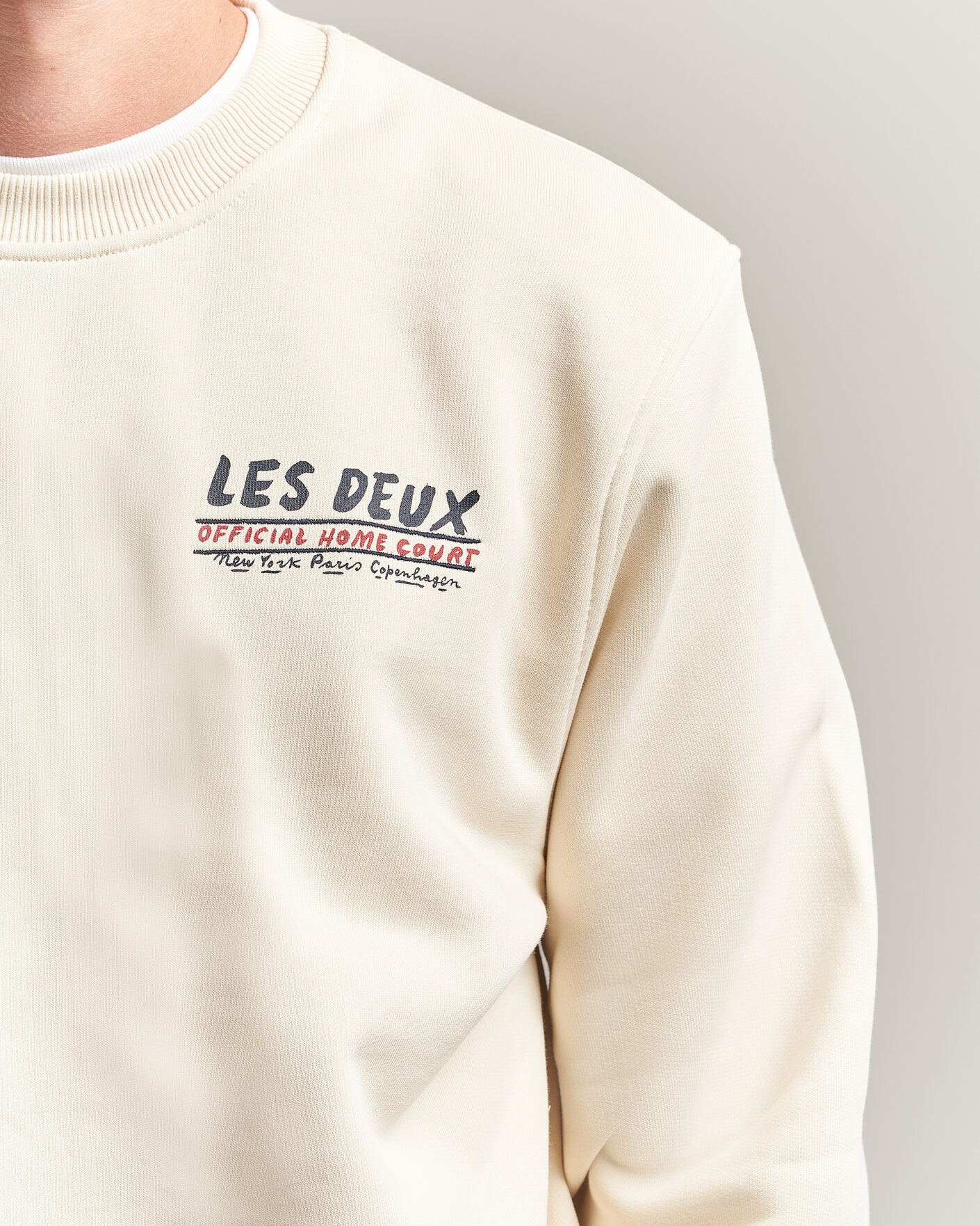Herre | Trøjer | LES DEUX | Record Sweatshirt Ivory