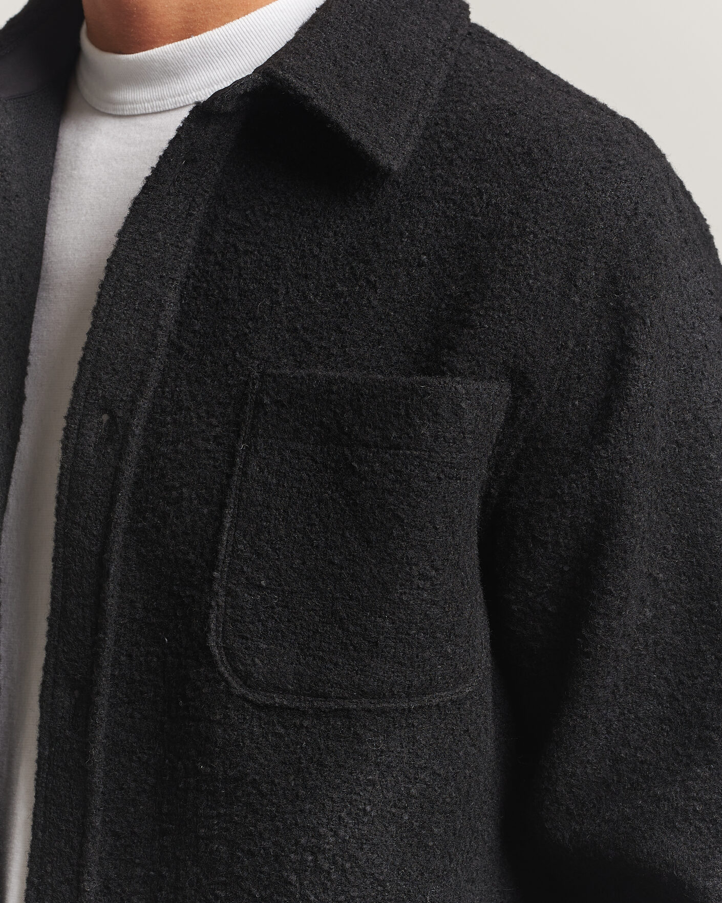 Herre | Skjorter | LES DEUX | Boucle Overshirt Black