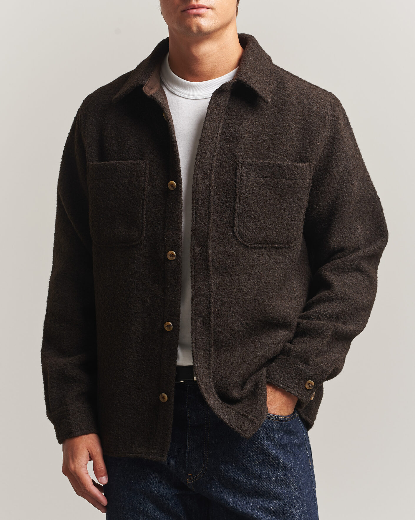 Herre | Skjorter | LES DEUX | Boucle Overshirt Delicioso